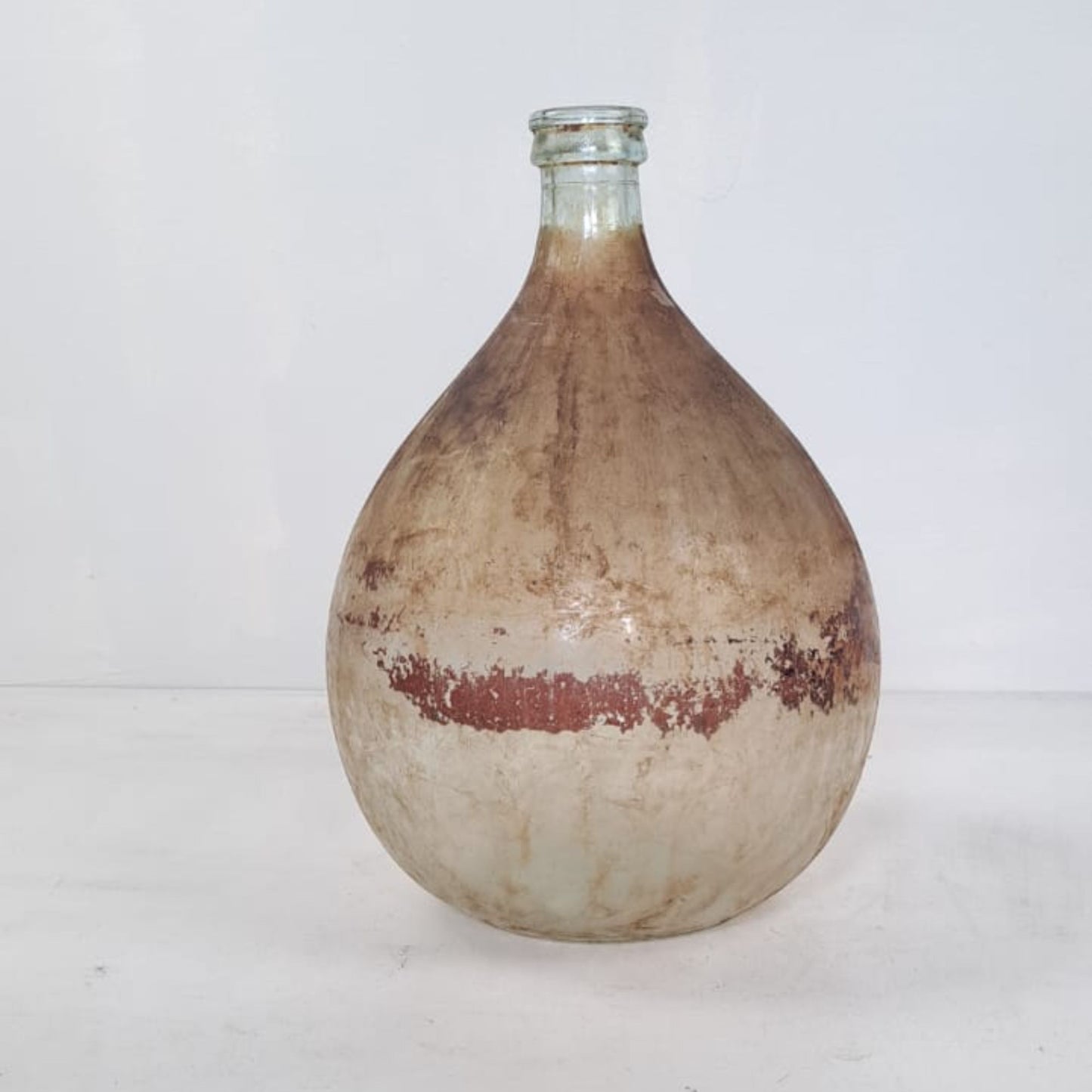 Vintage Wine Balloon Bottle, Demijohn Bottle, Italian Wine Balloon Bottle, German Vintage Belly Bottle, Fat Wine Bottle Imperia Italy