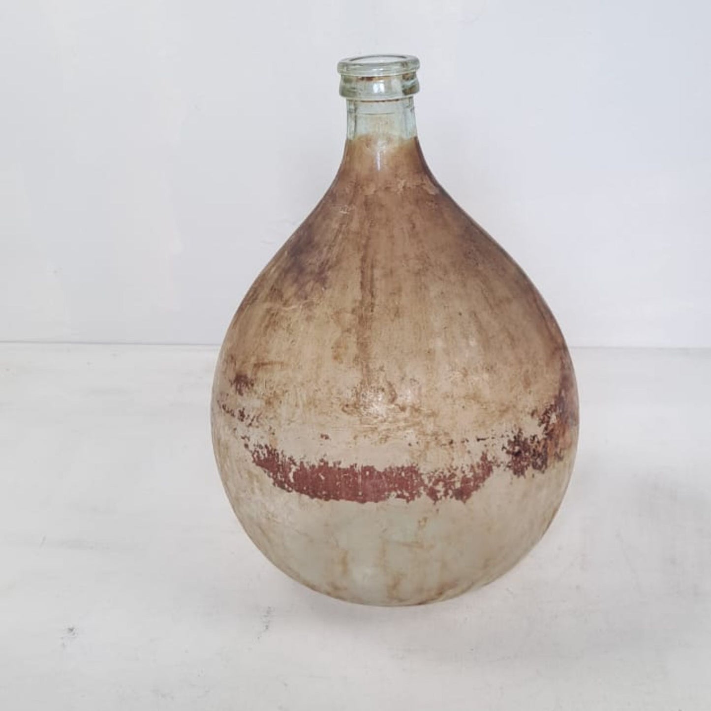 Vintage Wine Balloon Bottle, Demijohn Bottle, Italian Wine Balloon Bottle, German Vintage Belly Bottle, Fat Wine Bottle Imperia Italy