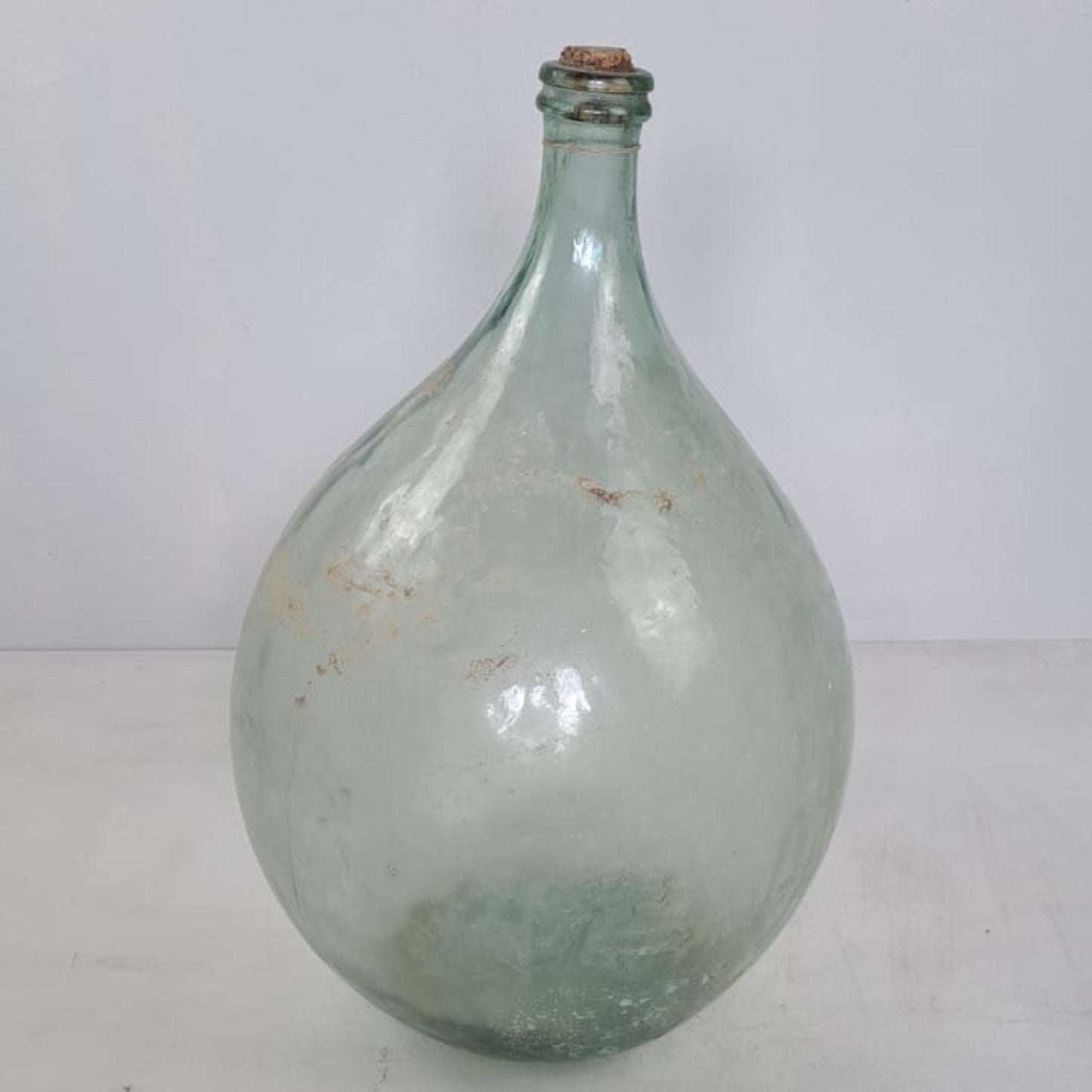 Vintage Wine Balloon Bottle, Demijohn Bottle, Italian Wine Balloon Bottle, German Vintage Belly Bottle, Fat Wine Bottle Imperia Italy