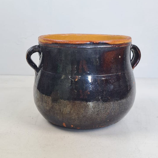 Antique Ceramic Handled Pot - Albisola Pottery