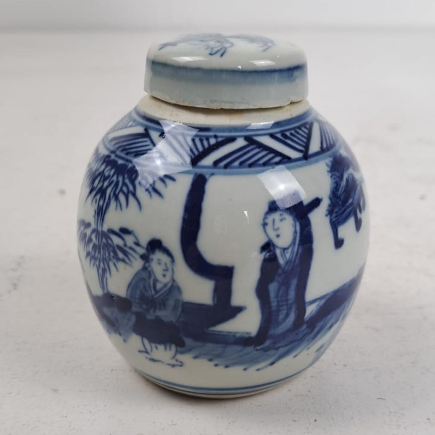 Blue and White Chinese Ginger Jar - 9cm