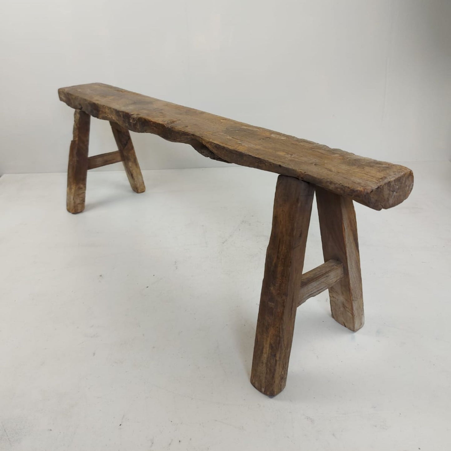 Vintage Chinese School Bench- Handcrafted Elmwood