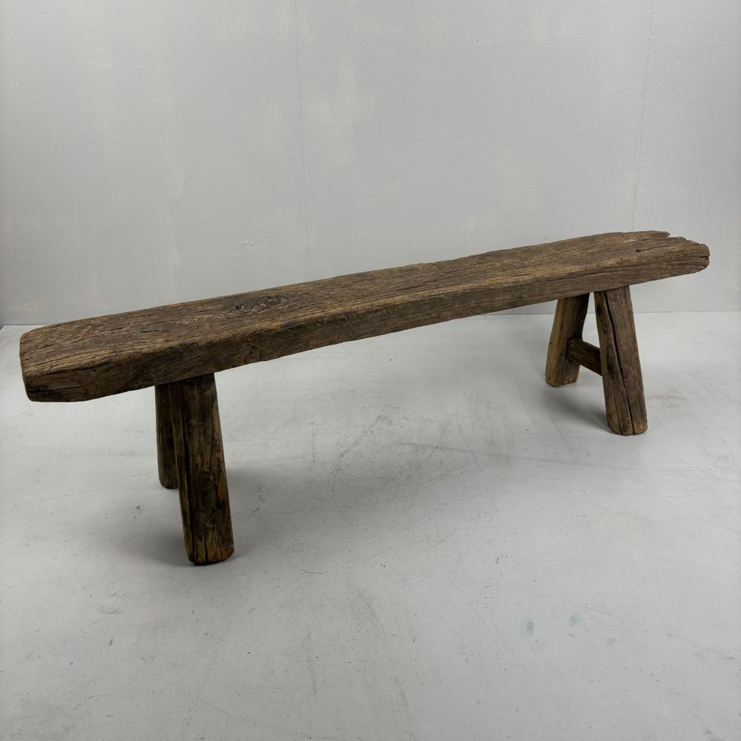 Vintage Chinese School Bench- Handcrafted Elmwood 