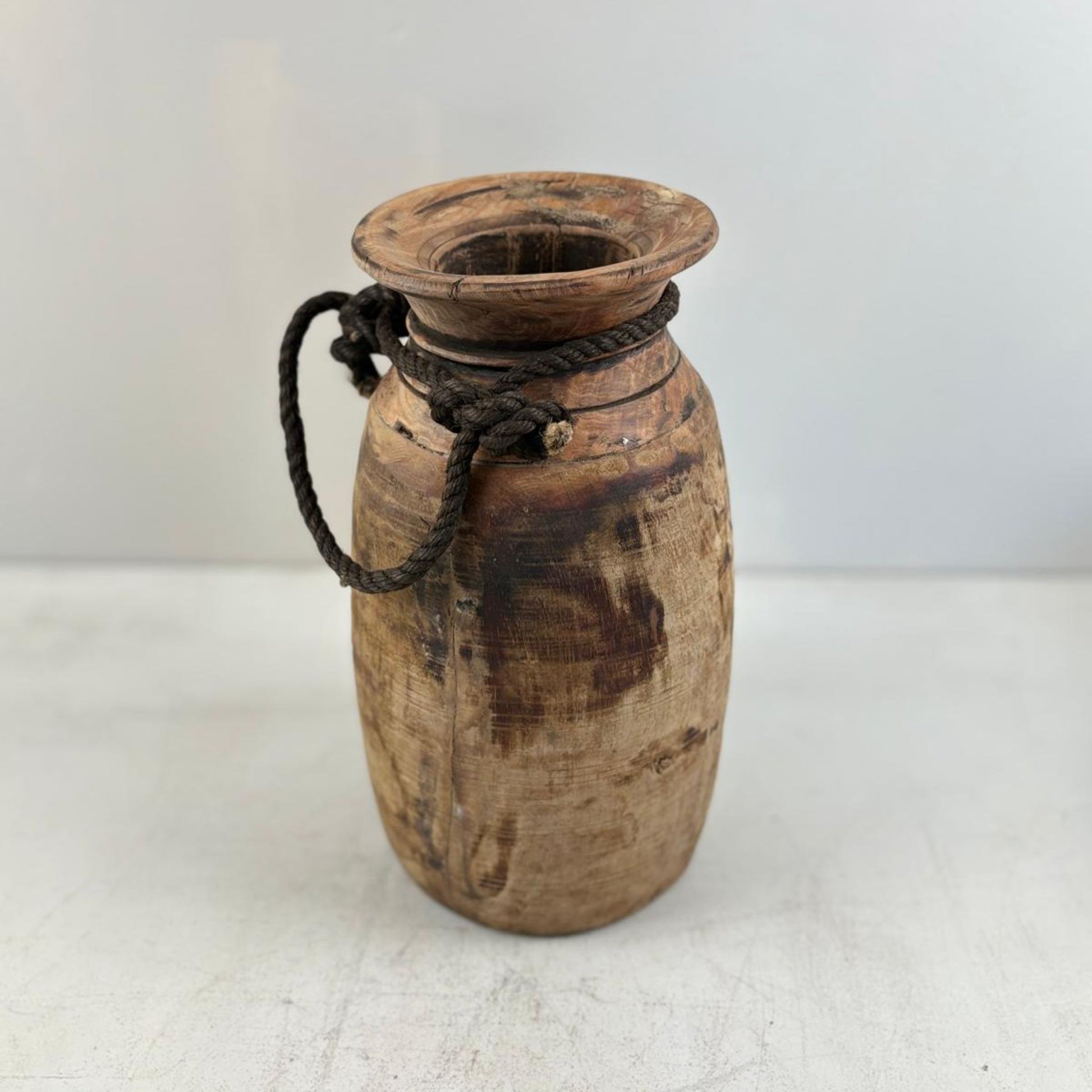 Antique Wooden Himachal Pot - Chhusang, Nepal