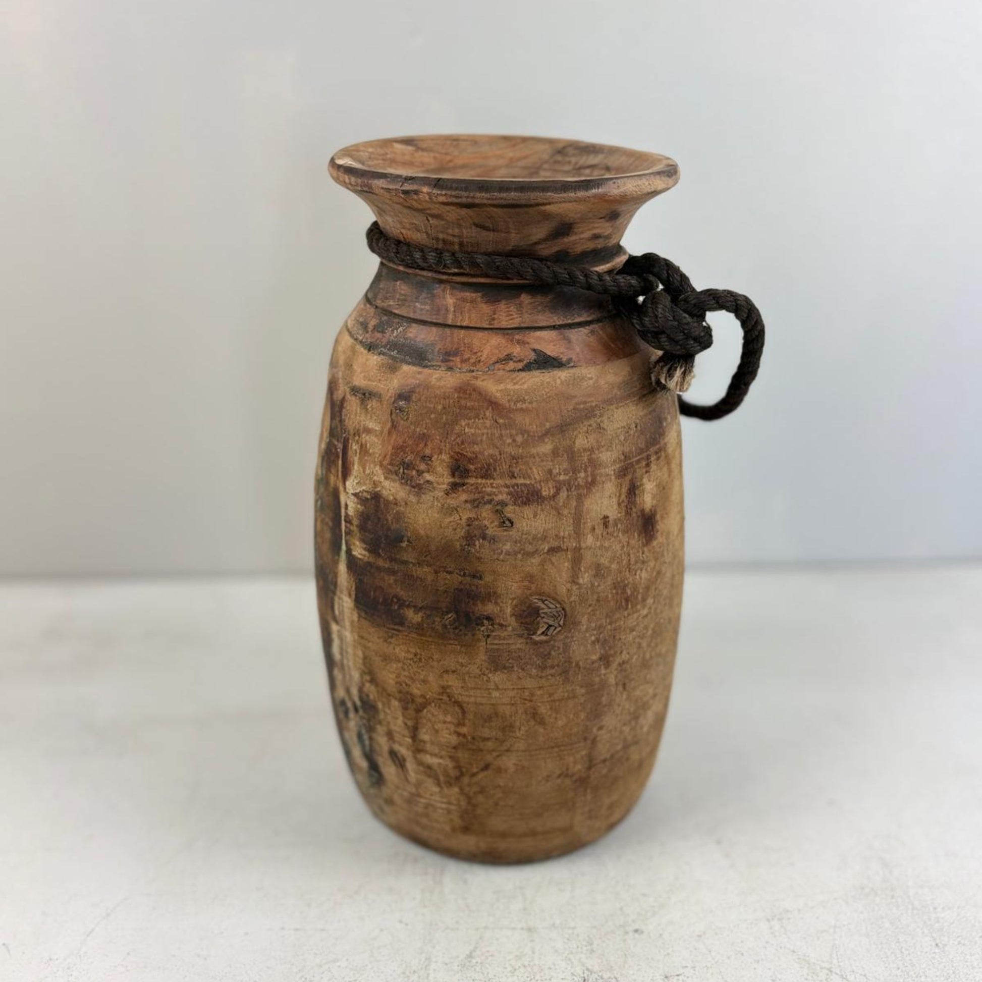 Antique Wooden Himachal Pot - Chhusang, Nepal