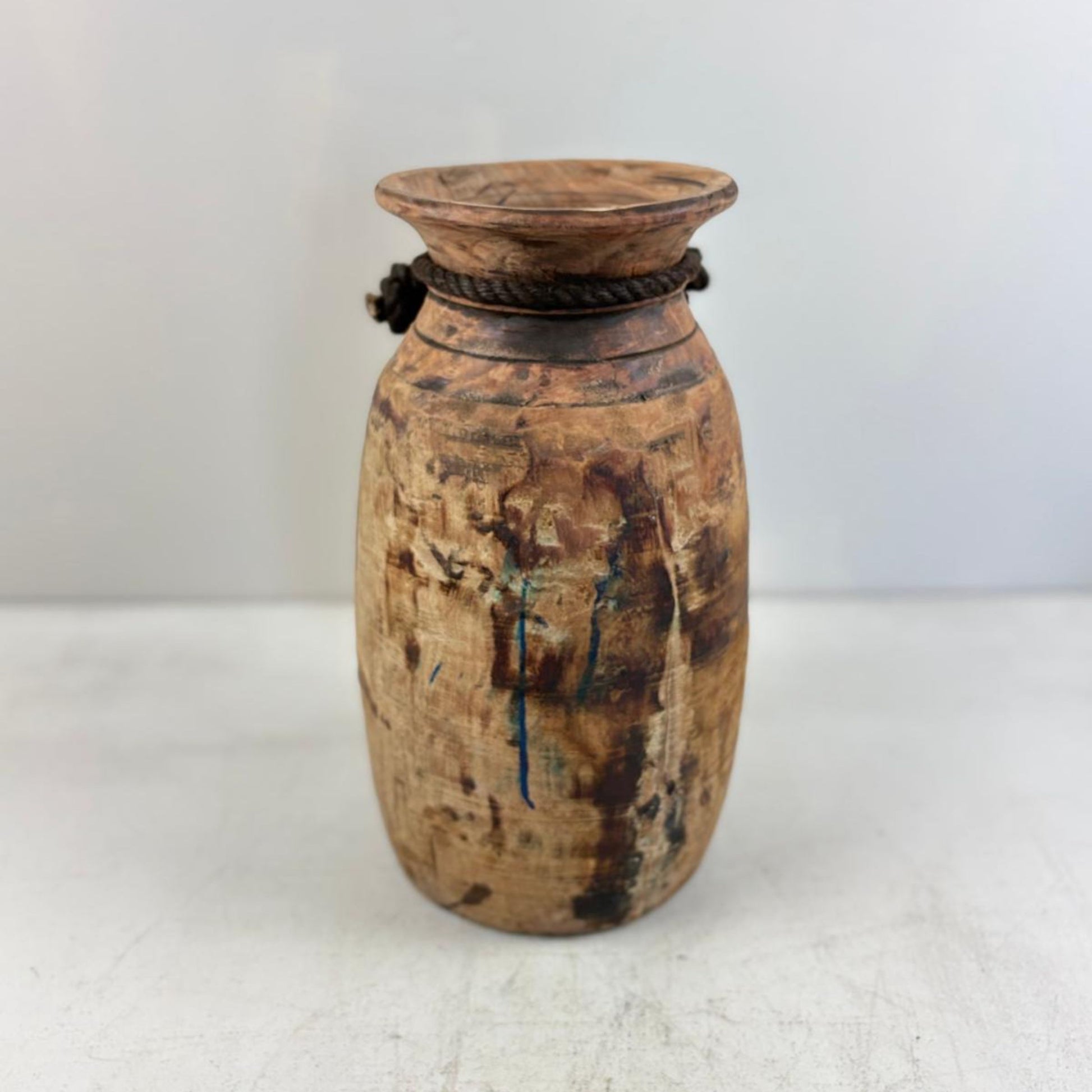 Antique Wooden Himachal Pot - Chhusang, Nepal