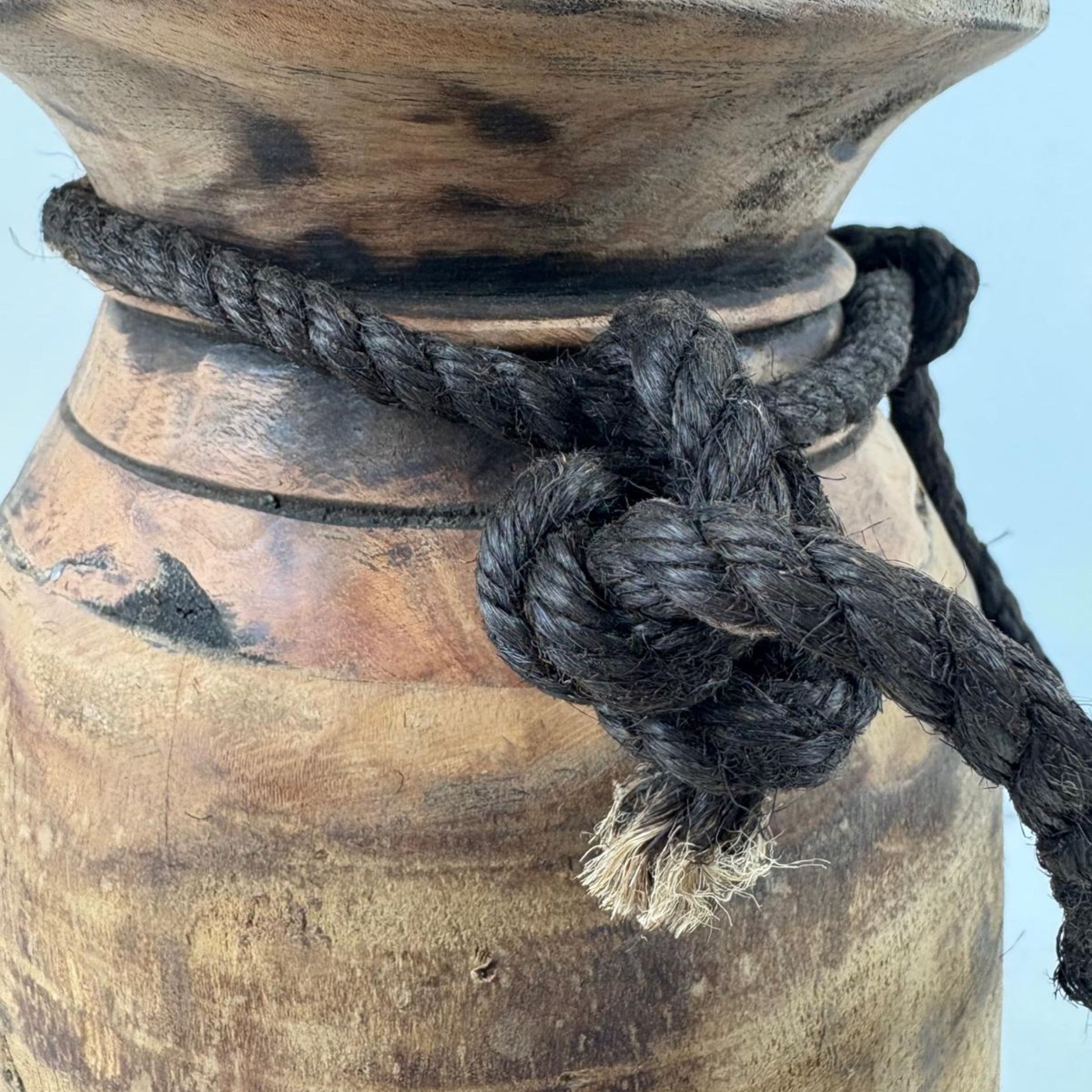Antique Wooden Himachal Pot - Chhusang, Nepal