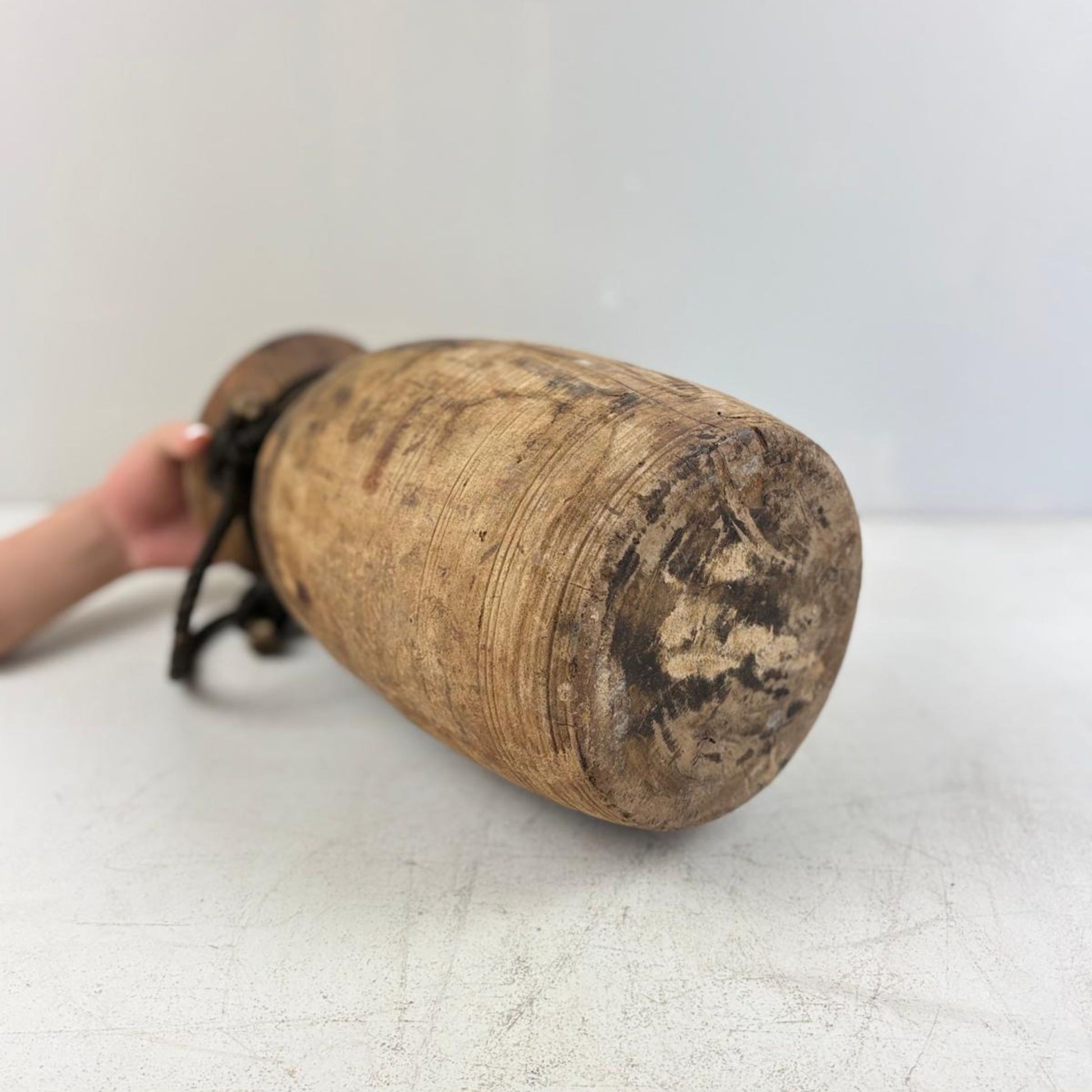 Antique Wooden Himachal Pot - Chhusang, Nepal