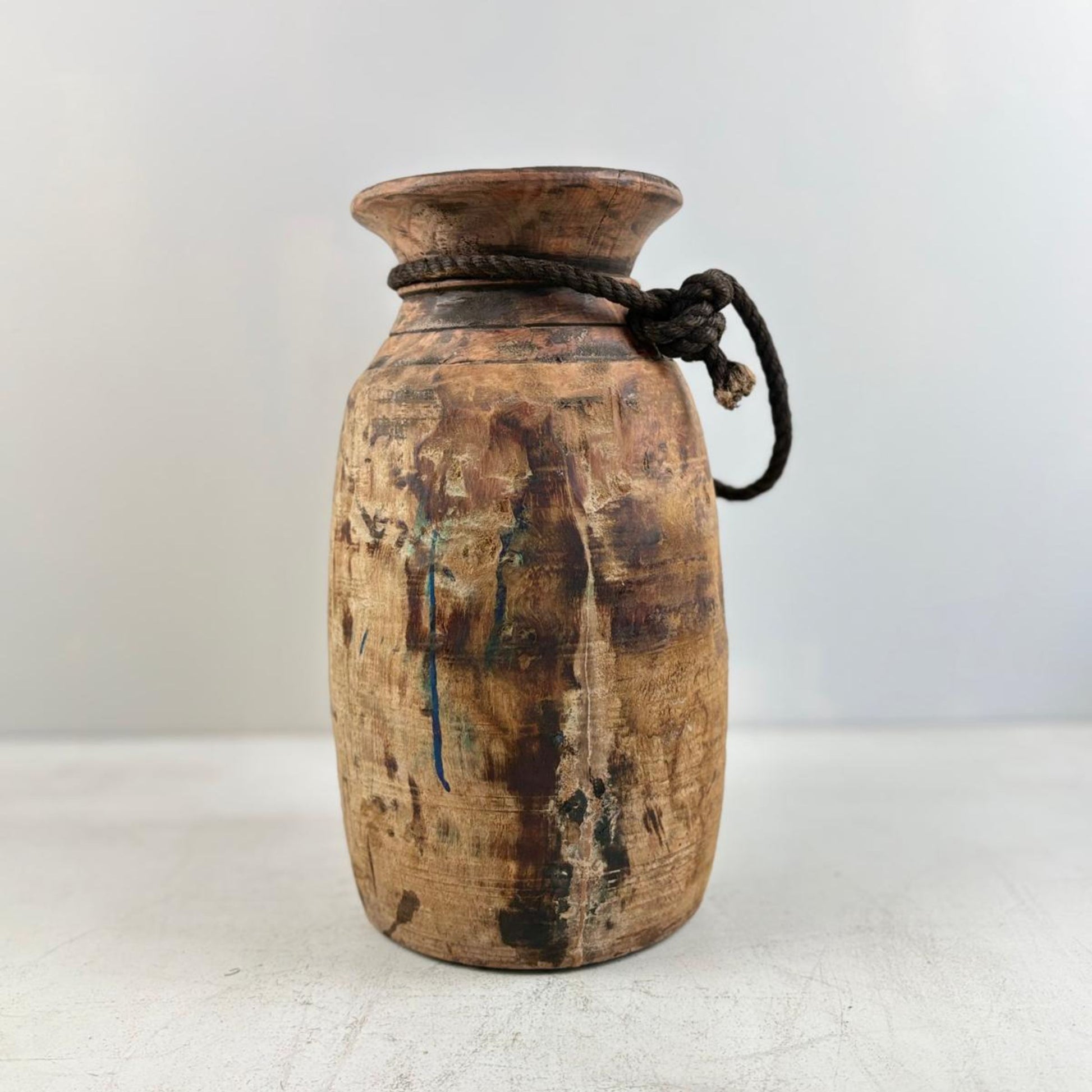 Antique Wooden Himachal Pot - Chhusang, Nepal