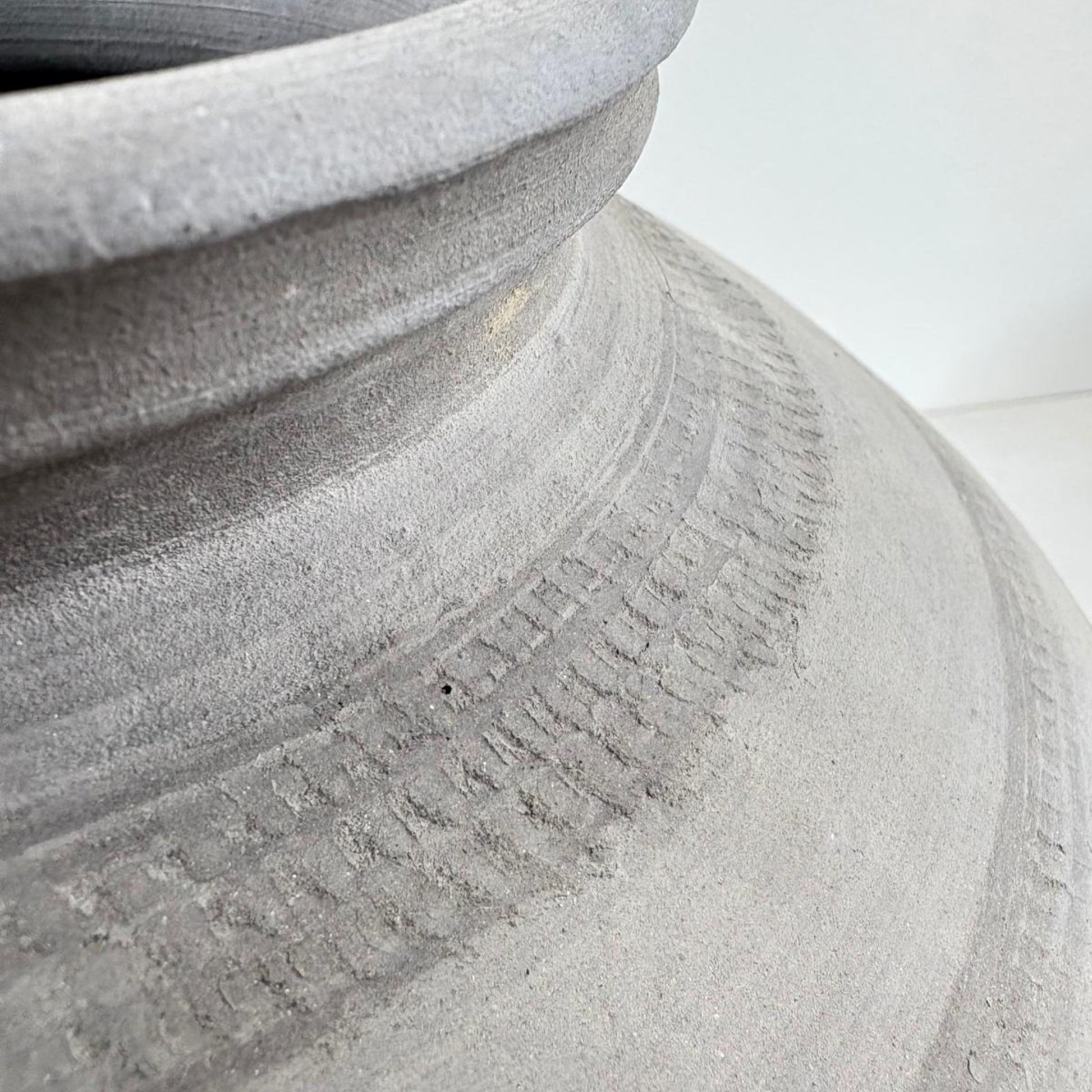 Antique African Clay Water Vessel - dark stain