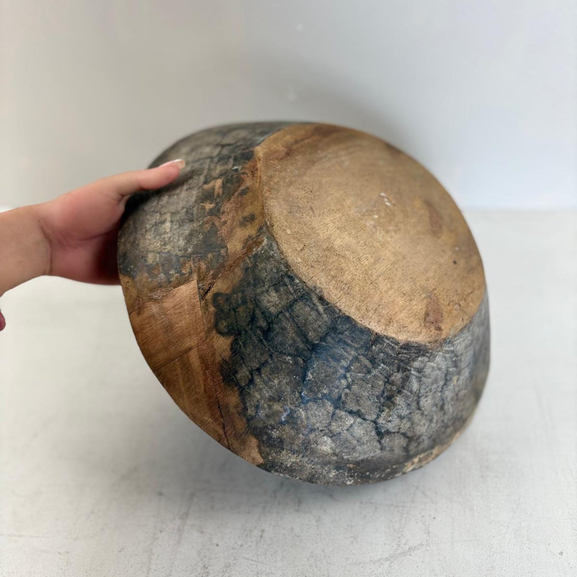 Vintage Artisan Wooden handcarved Bowl