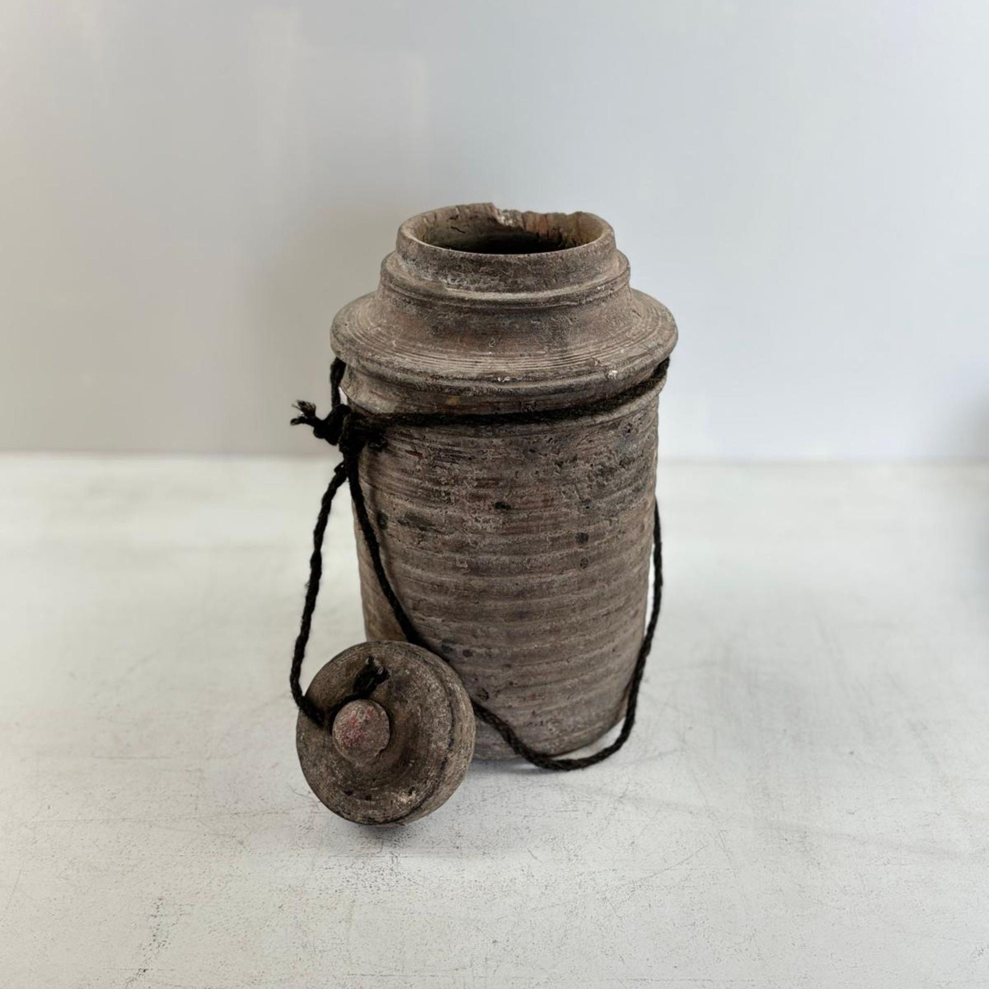Antique Wooden Himachal Pot - Chhusang, Nepal