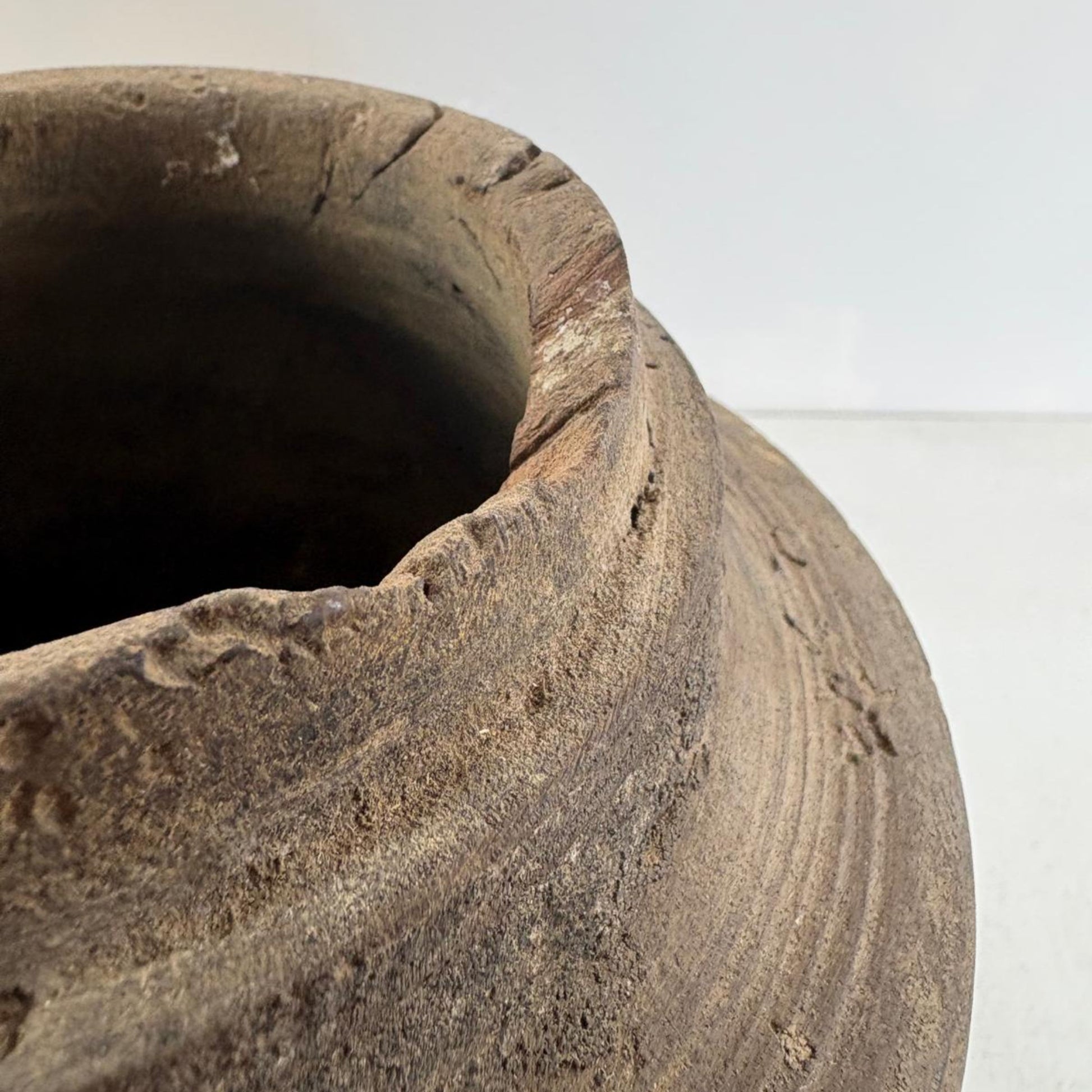 Antique Wooden Himachal Pot - Chhusang, Nepal