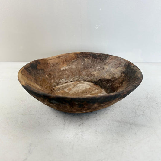 Vintage Artisan Wooden handcarved Bowl