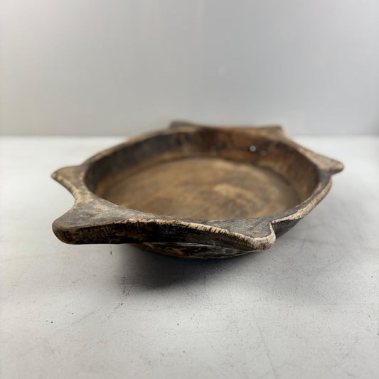 Vintage Indian Wooden Parat Tray- Ladakh, India