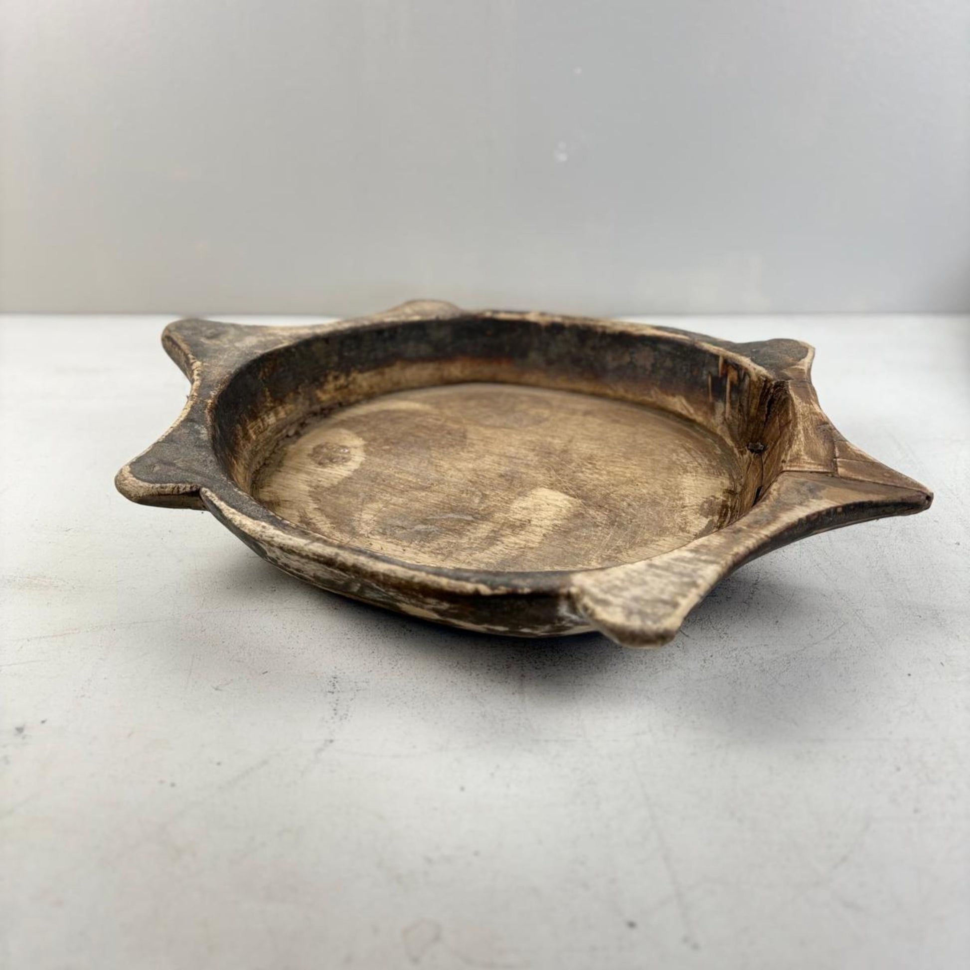 Vintage Indian Wooden Parat Tray- Ladakh, India