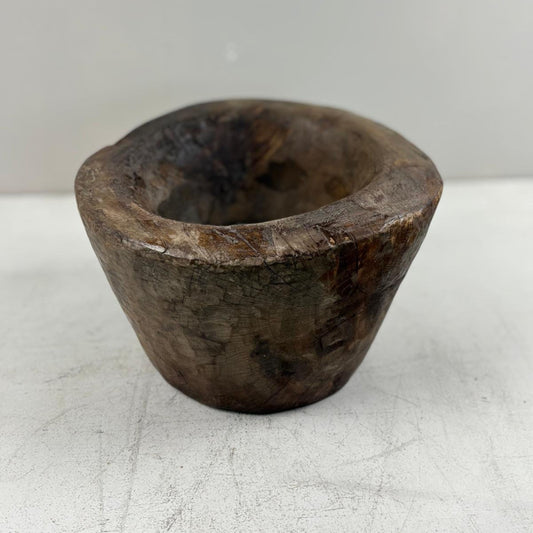 Large Vintage Artisan Wooden handcarved Bowl