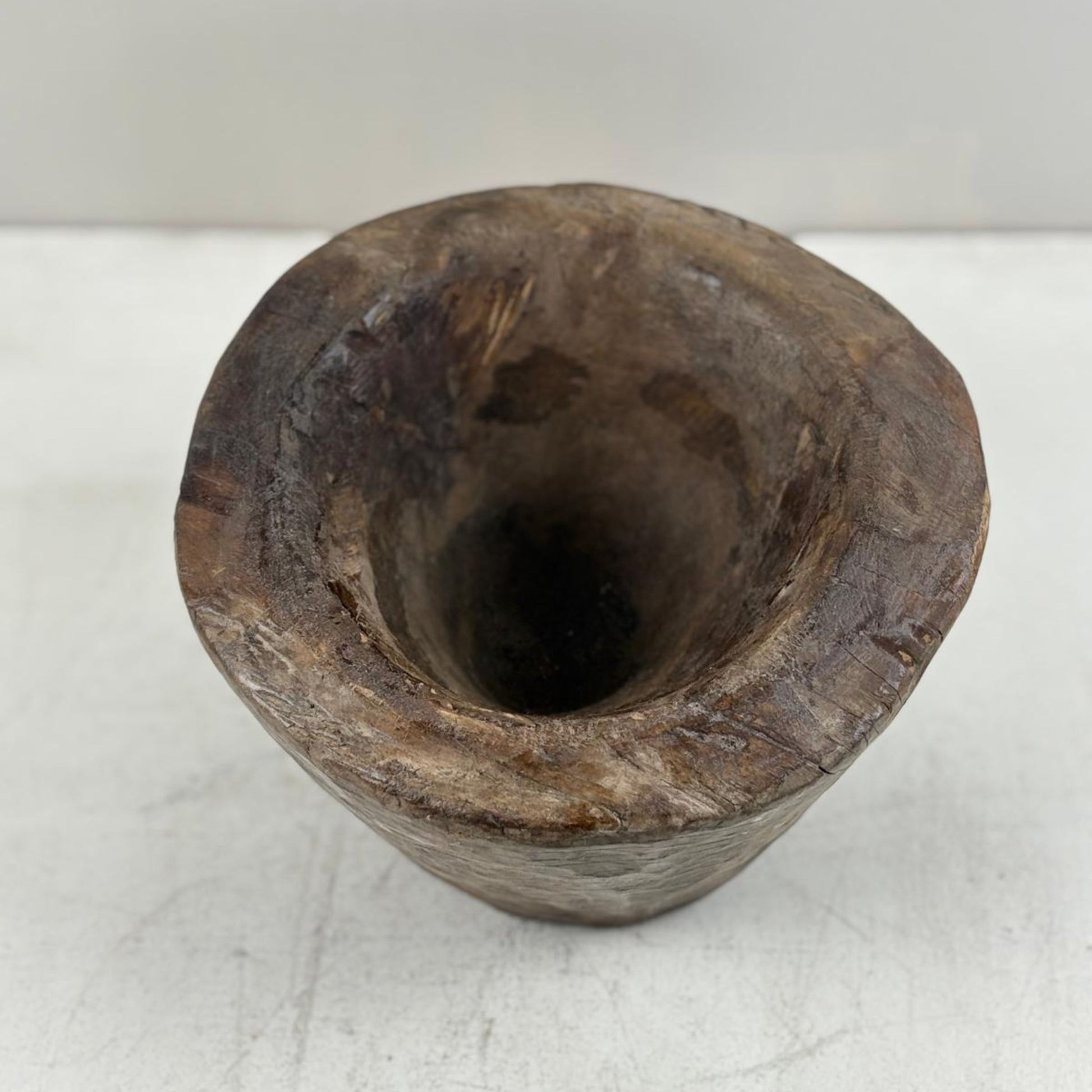 Large Vintage Artisan Wooden handcarved Bowl