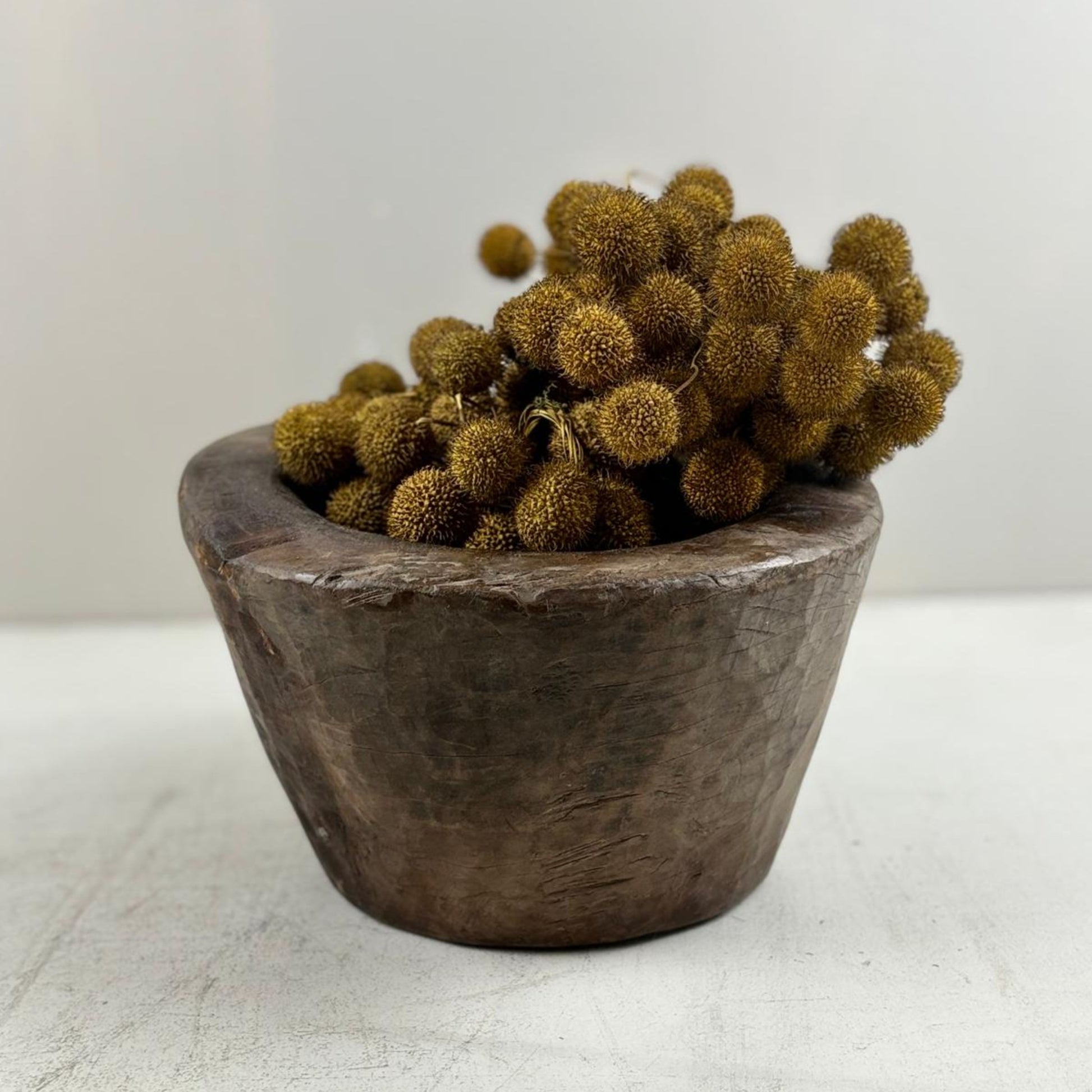 Large Vintage Artisan Wooden handcarved Bowl