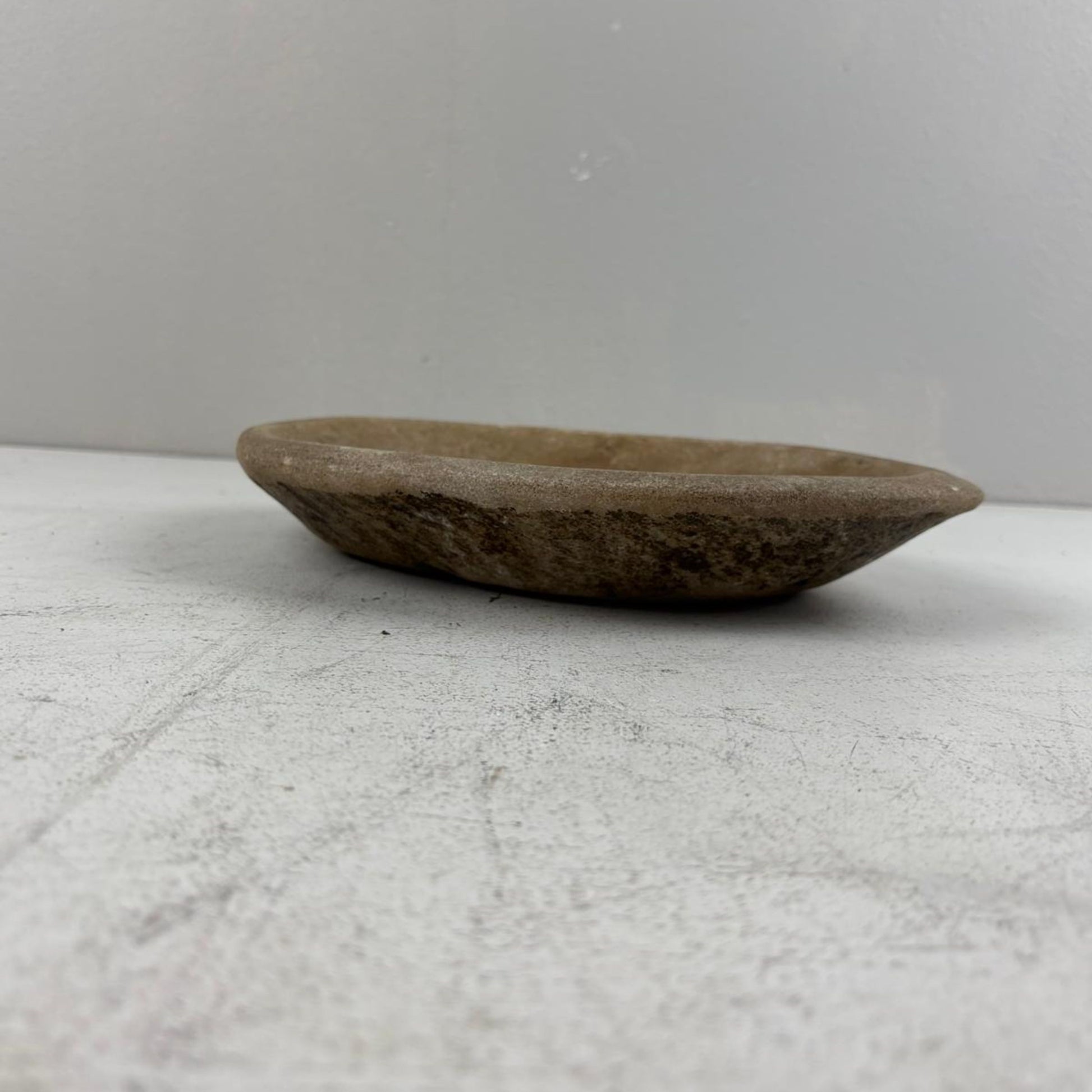 Large Handcarved Raw Marble Stone Platter