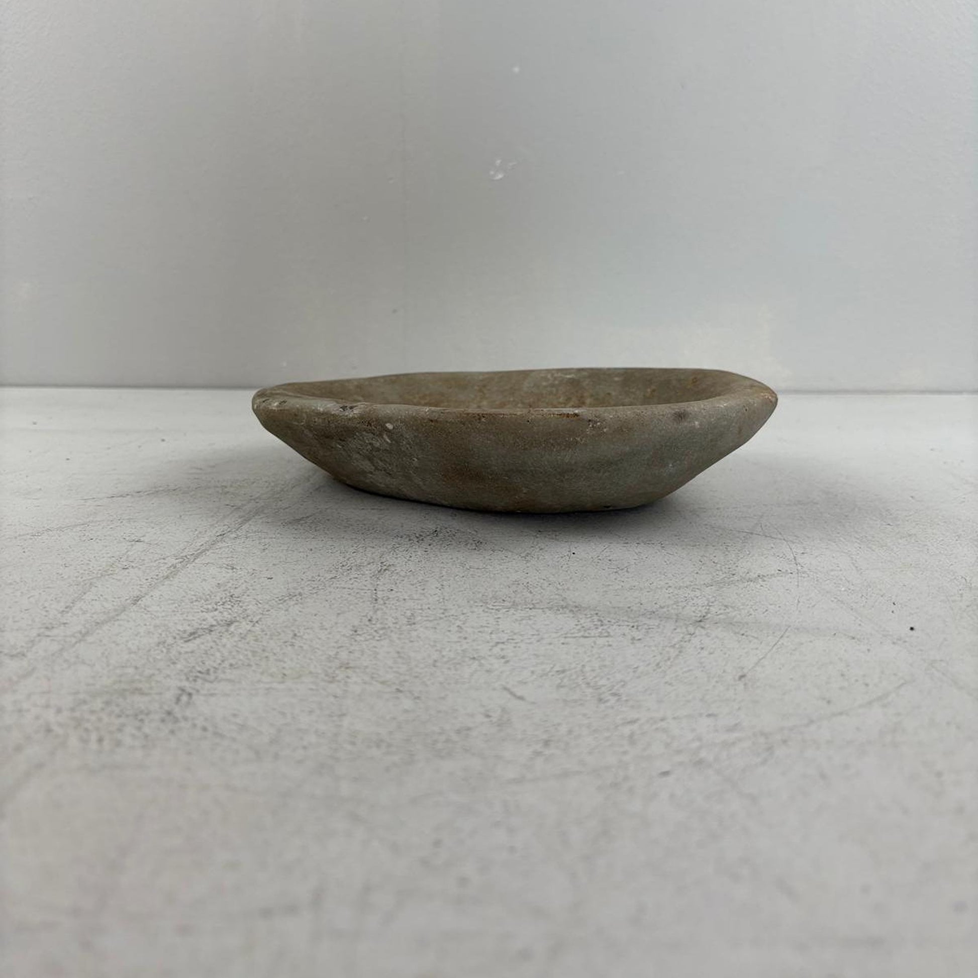 Large Handcarved Raw Marble Stone Platter