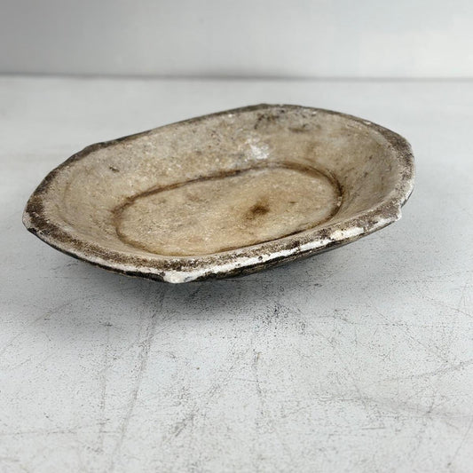 Large Handcarved Raw Marble Stone Platter