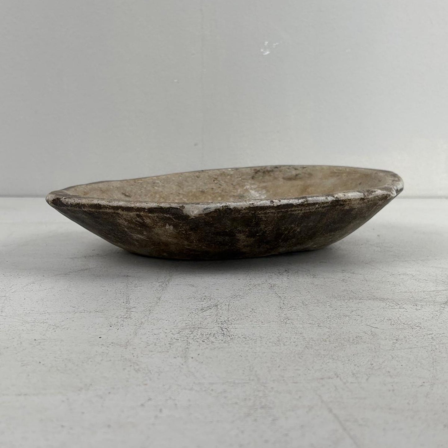 Large Handcarved Raw Marble Stone Platter