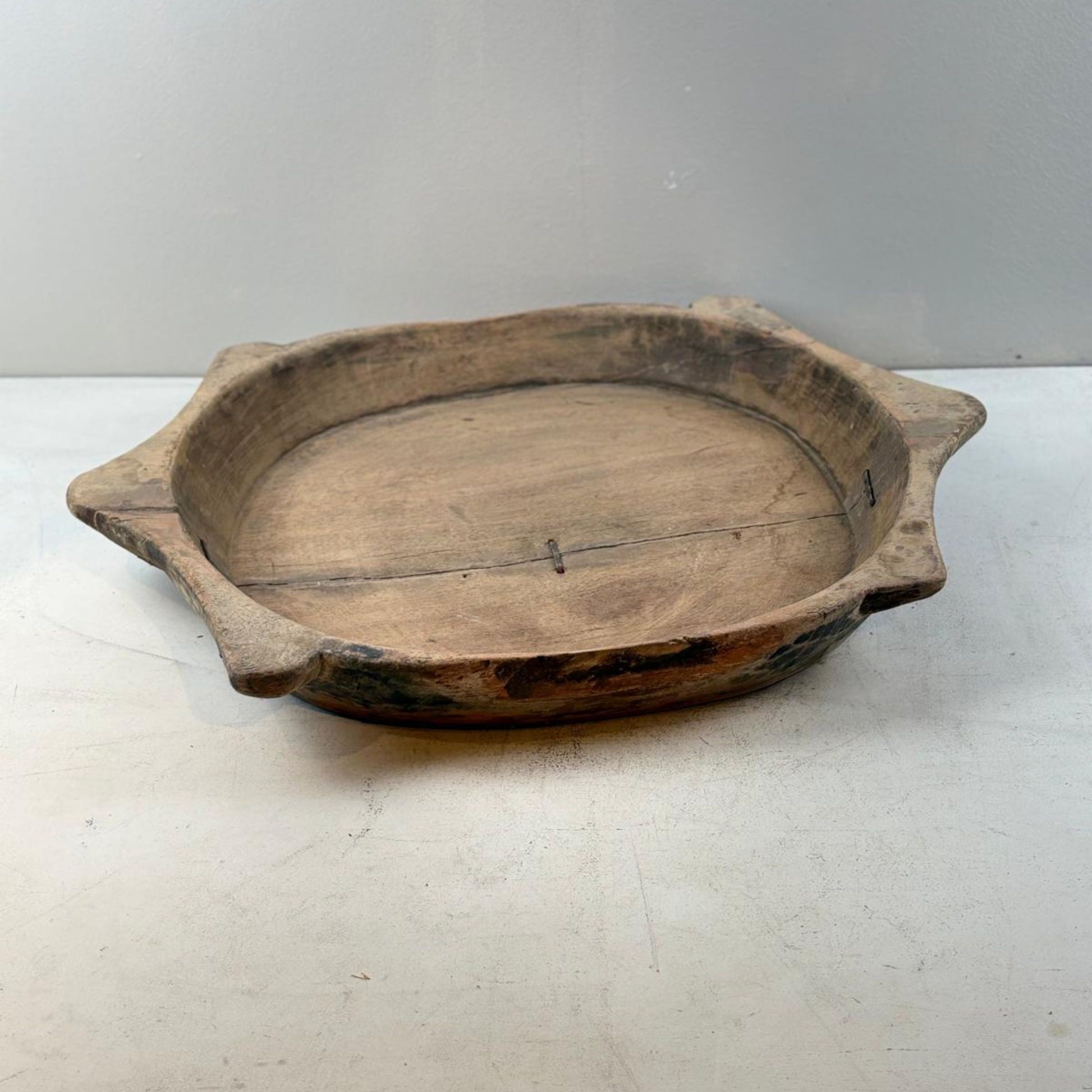 Vintage Indian Wooden Parat Tray