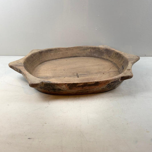 Vintage Indian Wooden Parat Tray