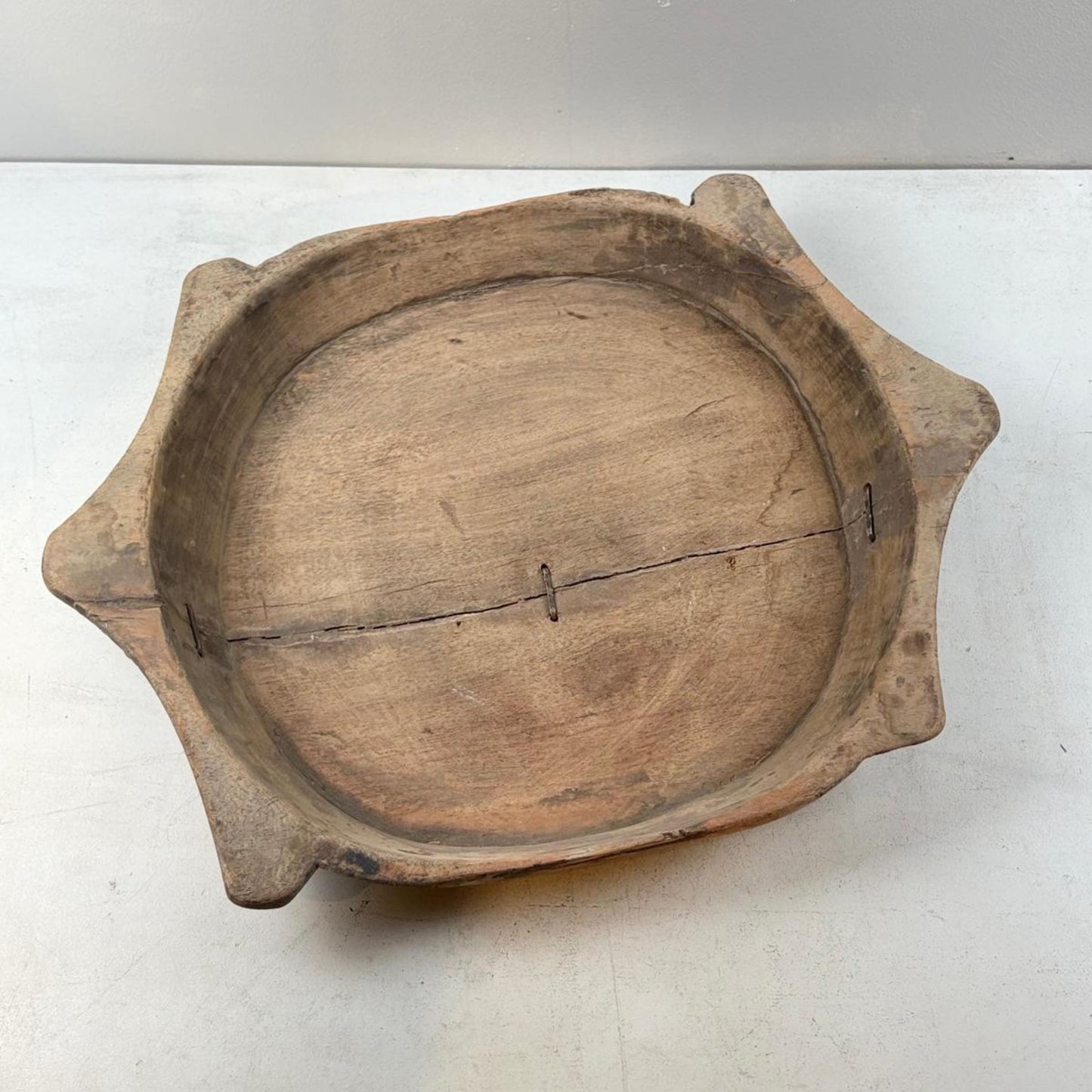 Vintage Indian Wooden Parat Tray