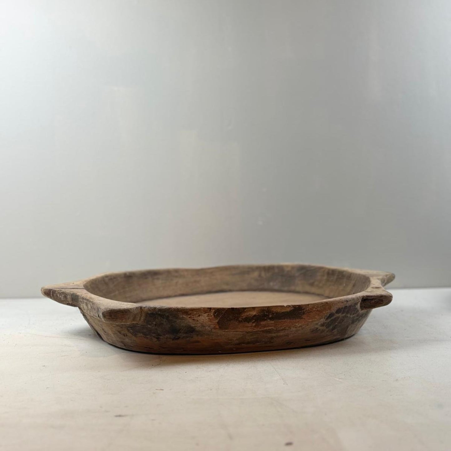 Vintage Indian Wooden Parat Tray