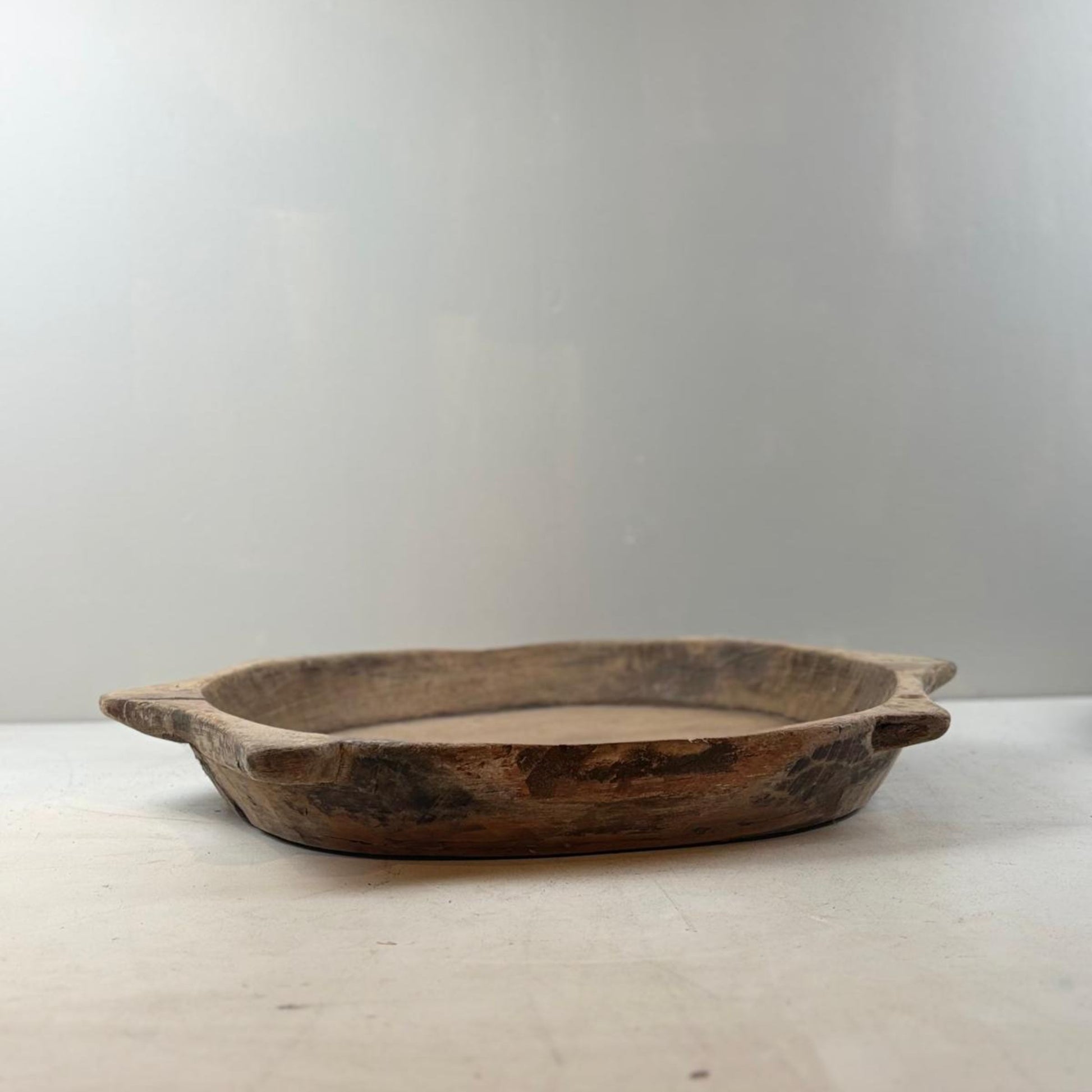 Vintage Indian Wooden Parat Tray