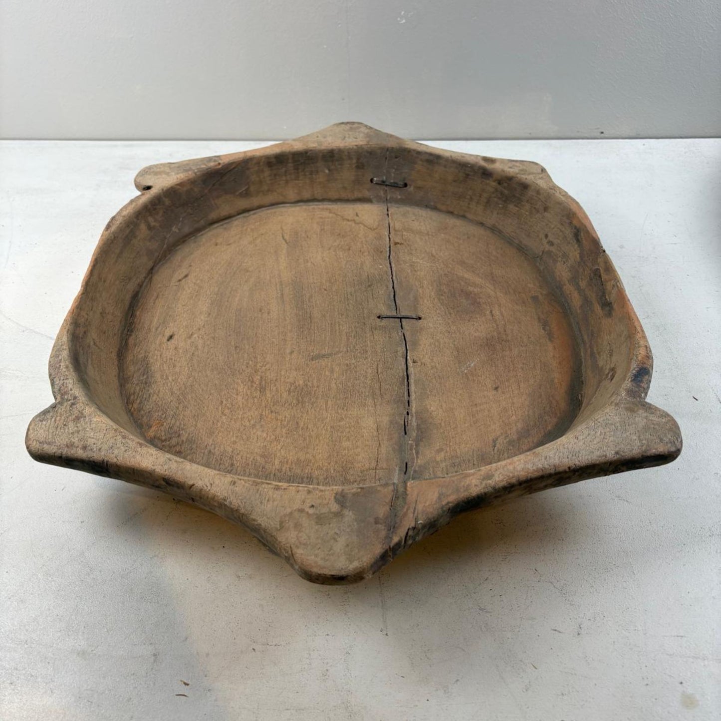 Vintage Indian Wooden Parat Tray