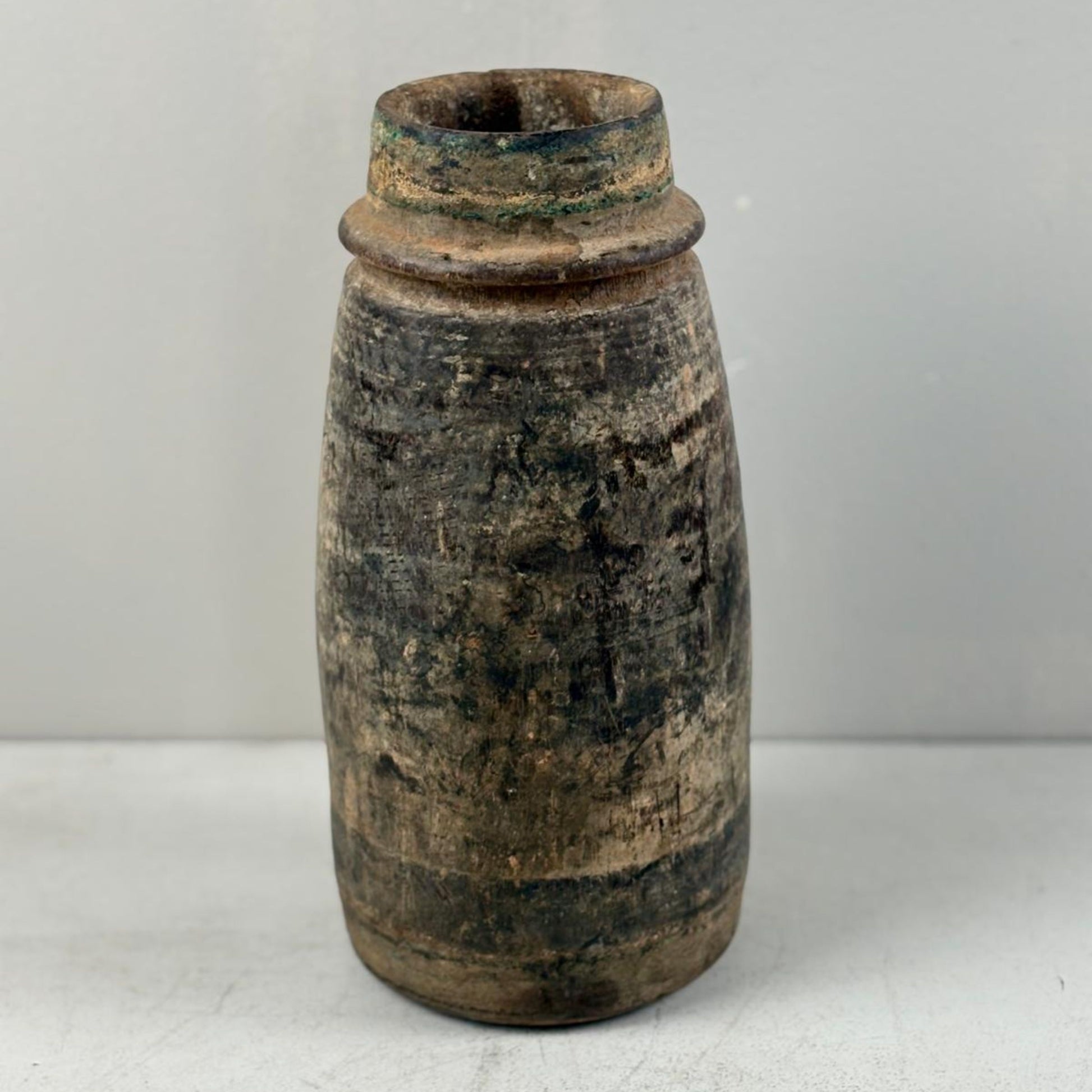 Antique Wooden Himachal Pot - Chhusang, Nepal