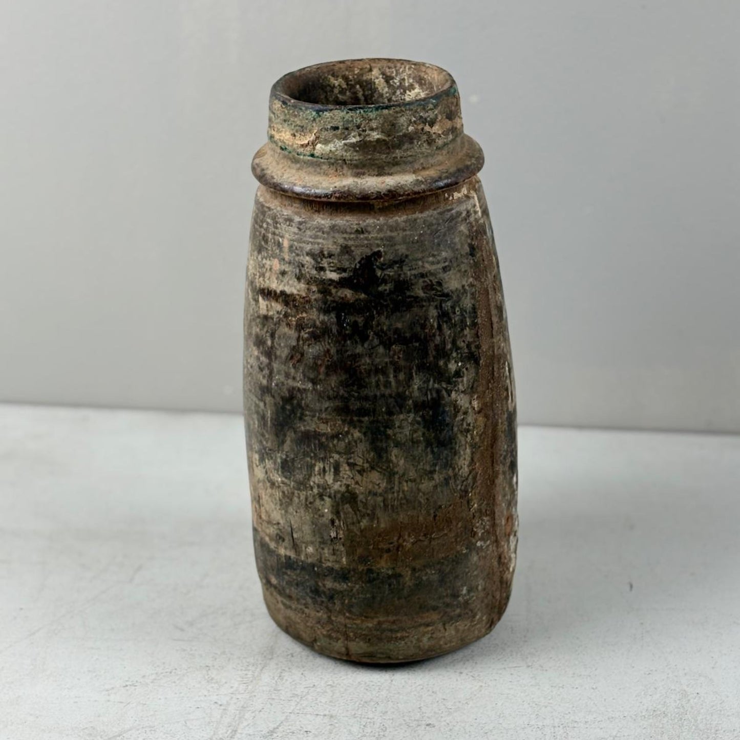 Antique Wooden Himachal Pot - Chhusang, Nepal