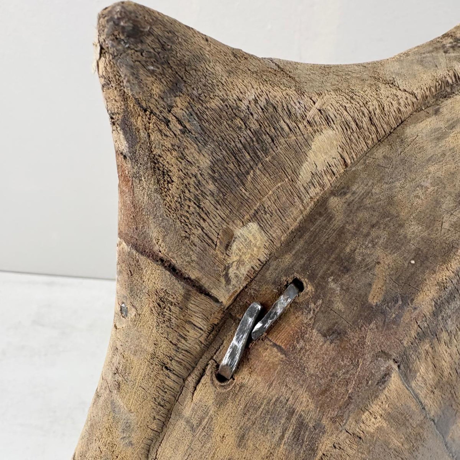 Vintage Indian Wooden Chapati Dish