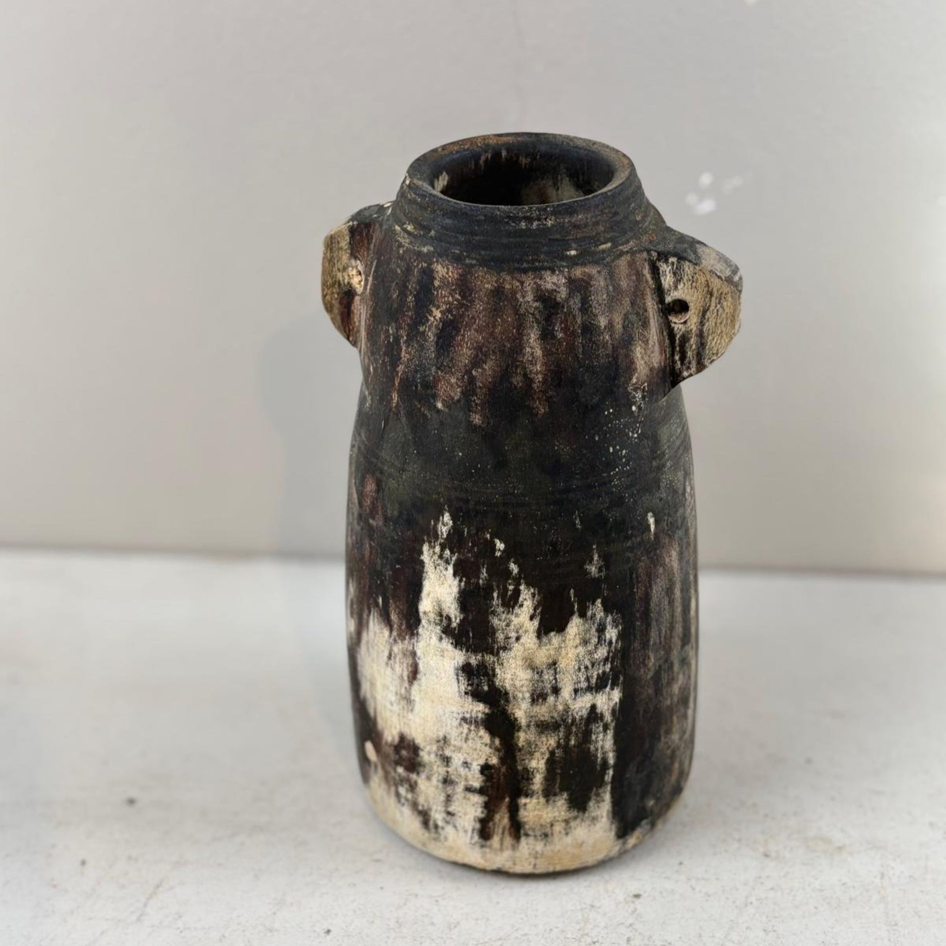 Antique Wooden Himachal Pot - Chhusang, Nepal