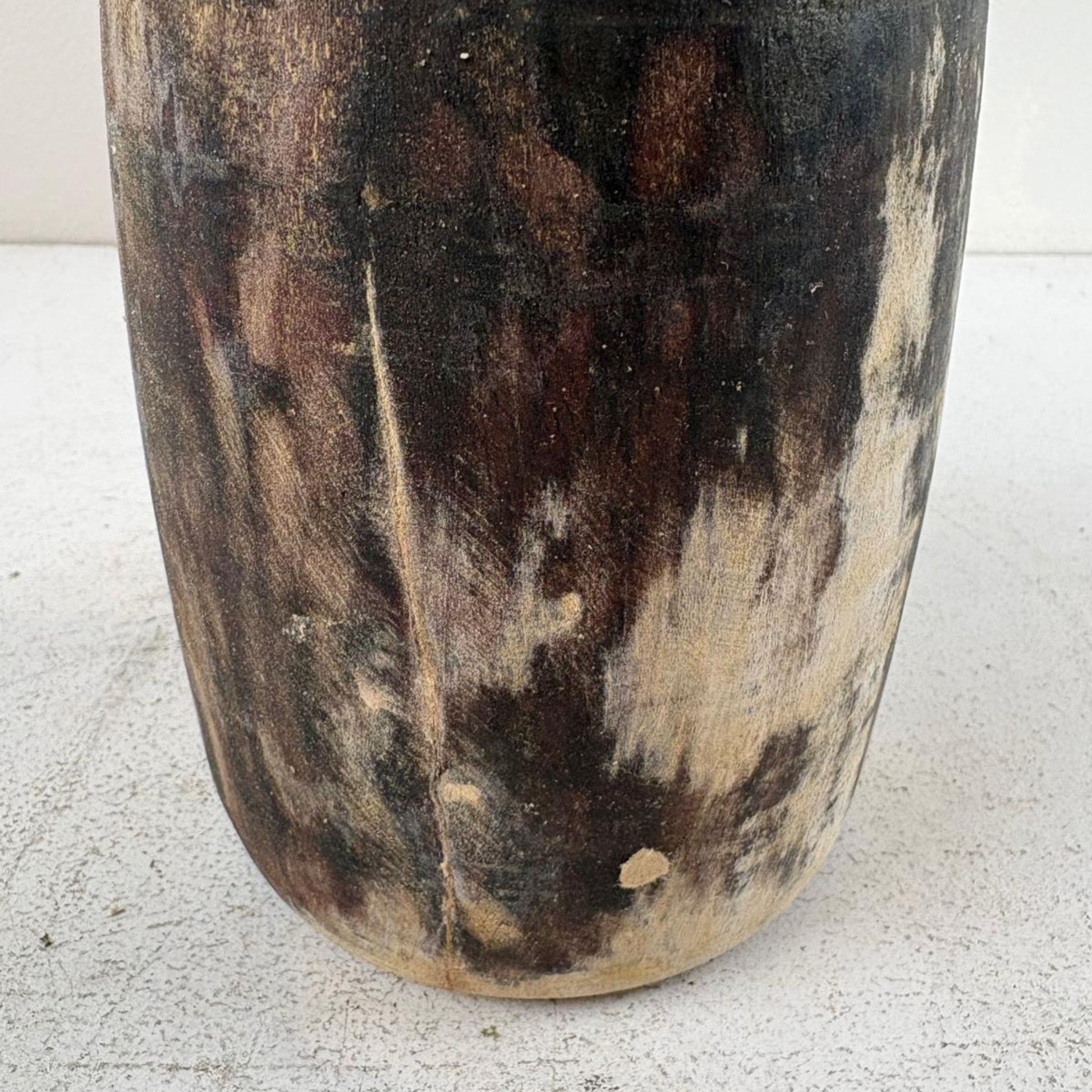 Antique Wooden Himachal Pot - Chhusang, Nepal