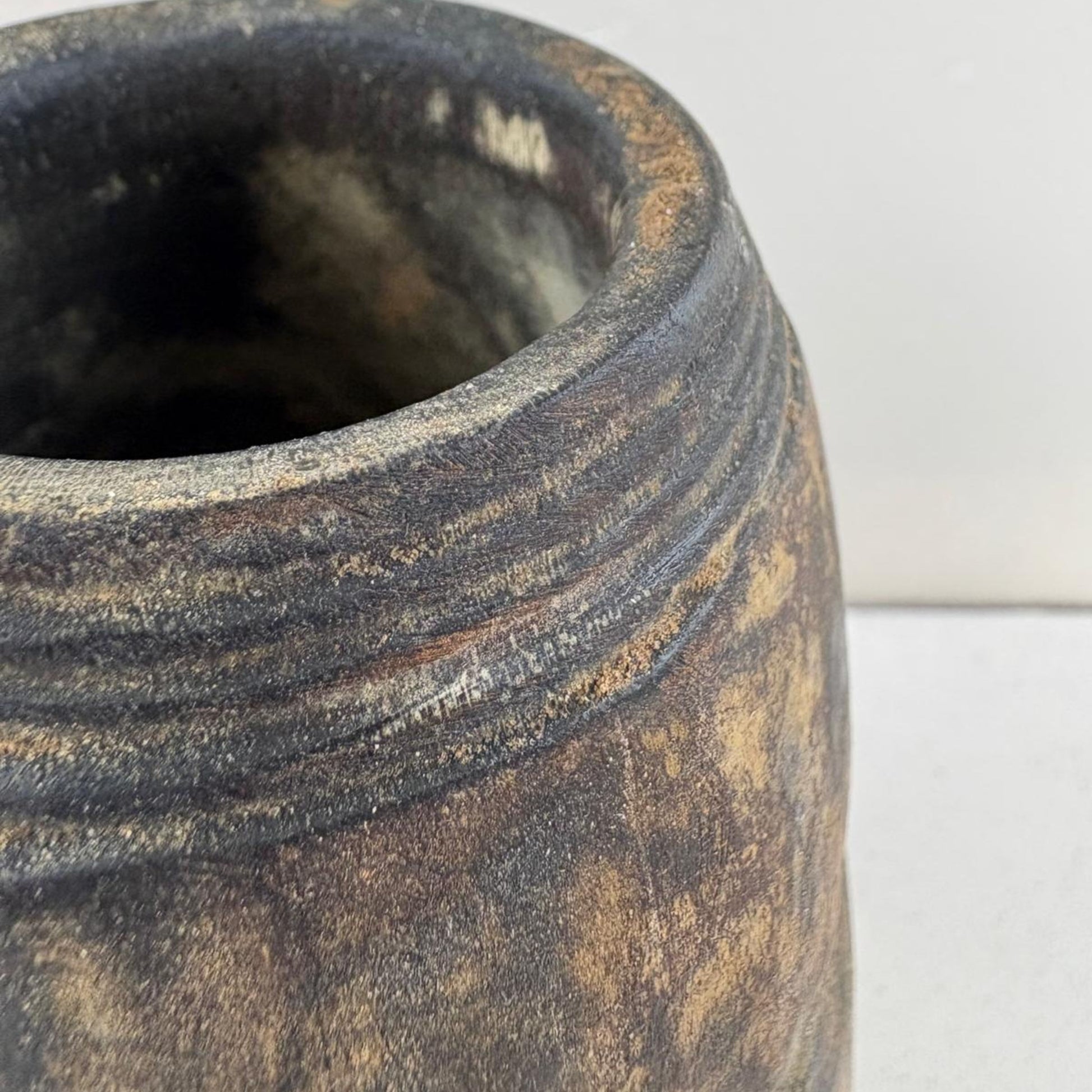 Antique Wooden Himachal Pot - Chhusang, Nepal