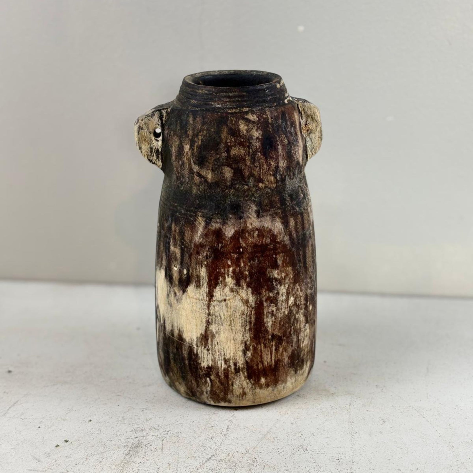 Antique Wooden Himachal Pot - Chhusang, Nepal