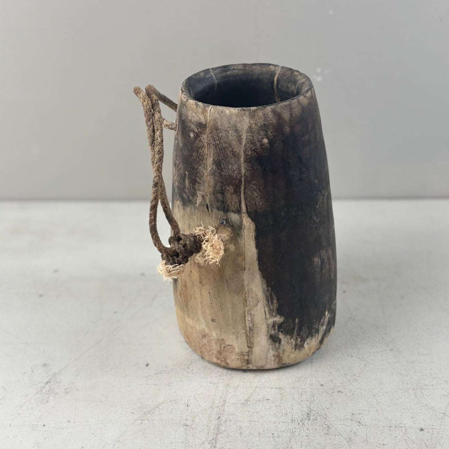 Antique Wooden Himachal Pot - Chhusang, Nepal