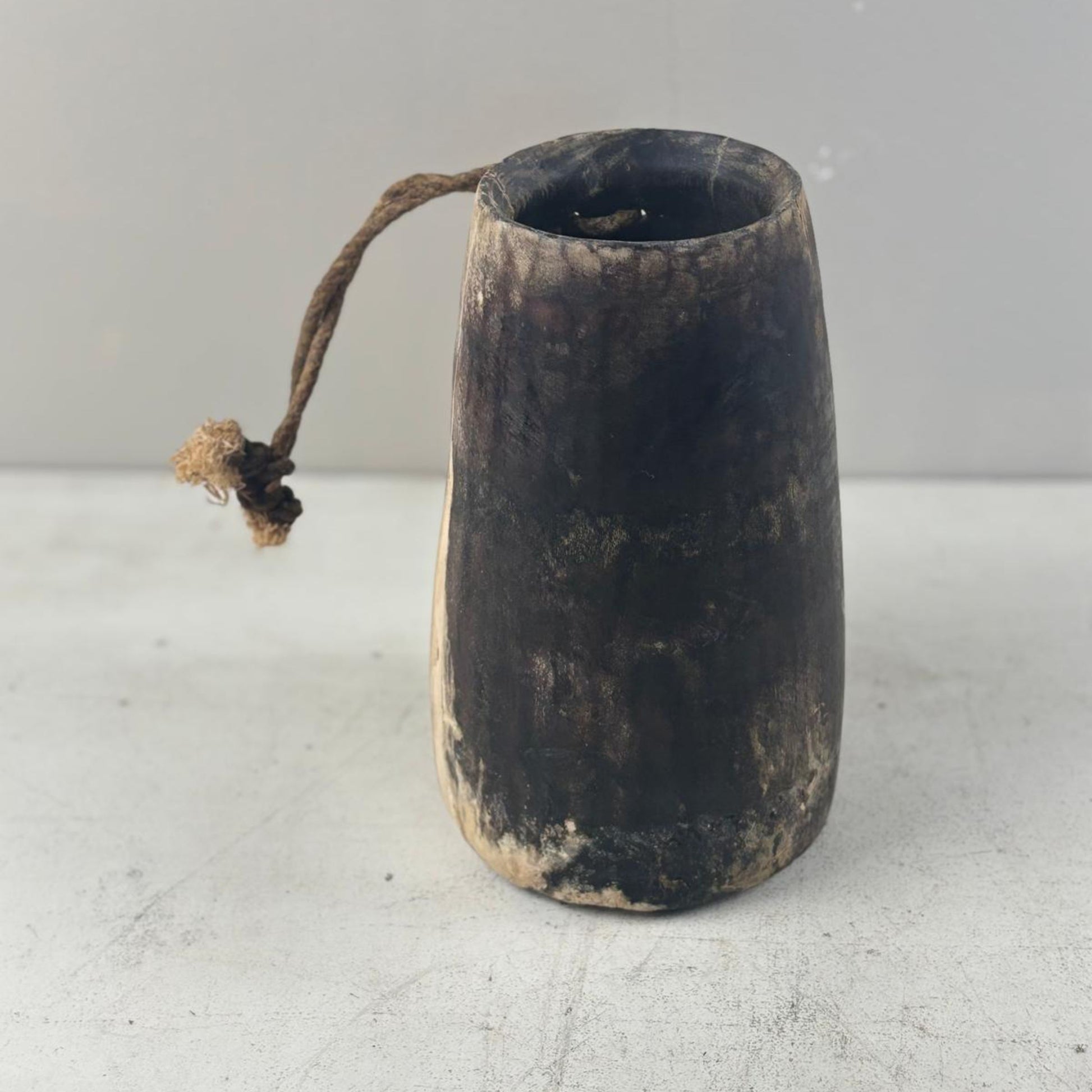 Antique Wooden Himachal Pot - Chhusang, Nepal