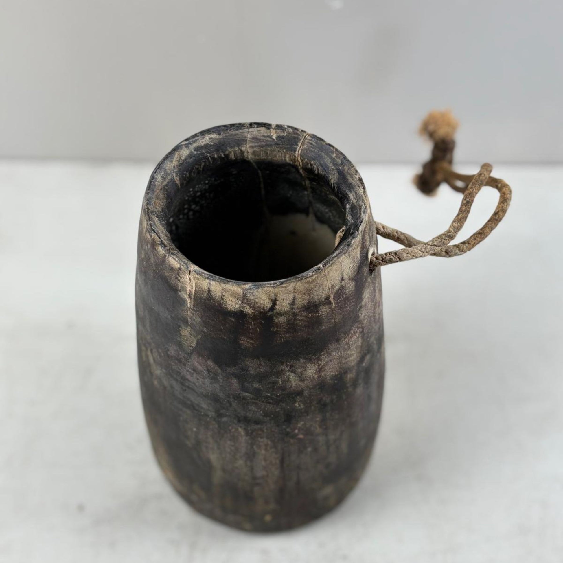 Antique Wooden Himachal Pot - Chhusang, Nepal