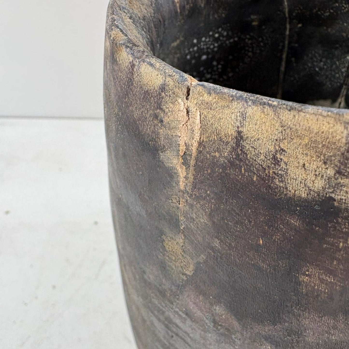 Antique Wooden Himachal Pot - Chhusang, Nepal