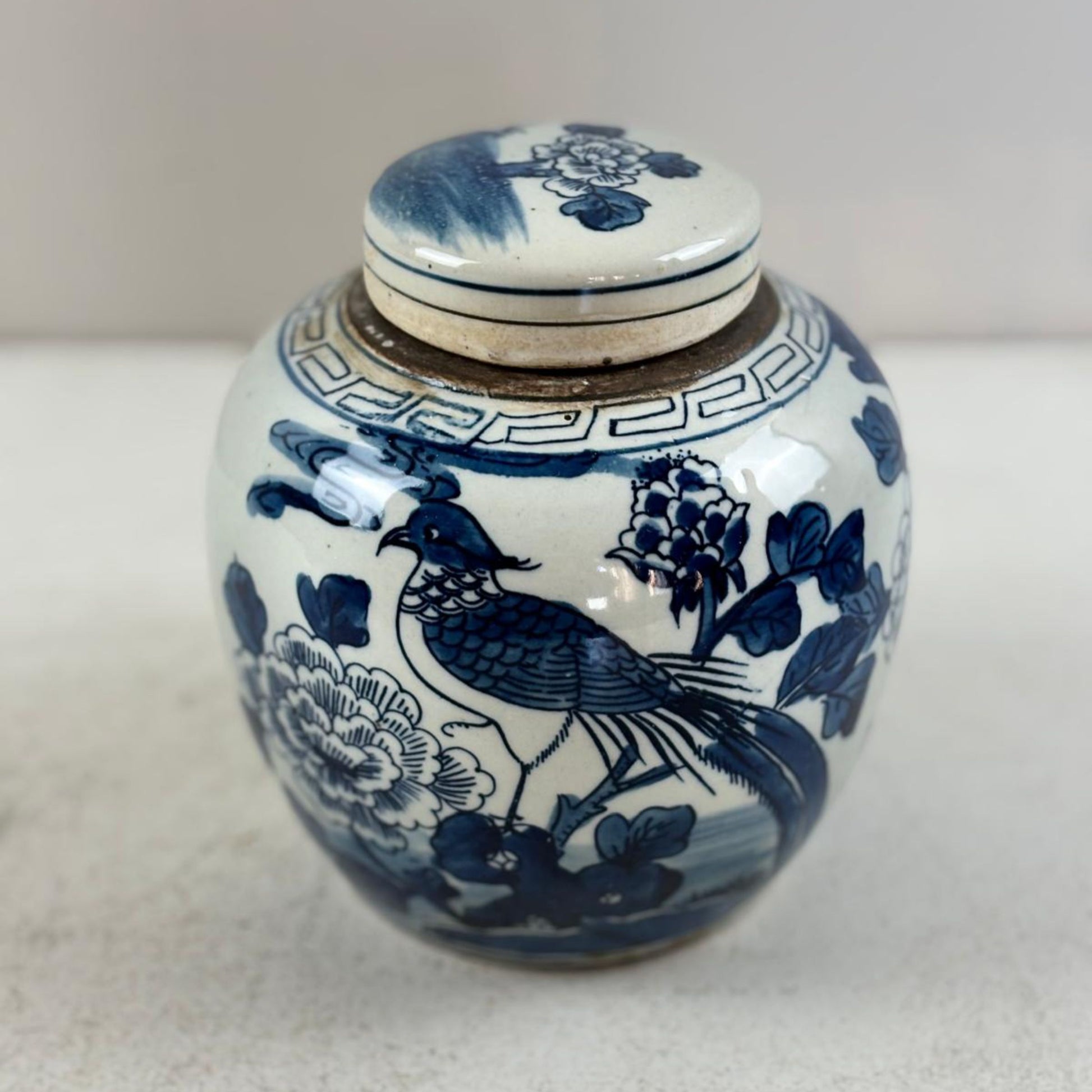 Blue and White Chinese Ginger Jar - 15cm