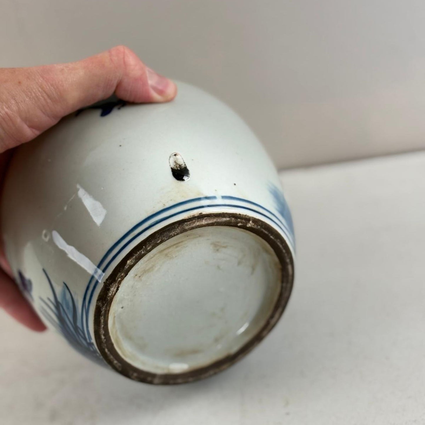 Blue and White Chinese Ginger Jar - 15cm