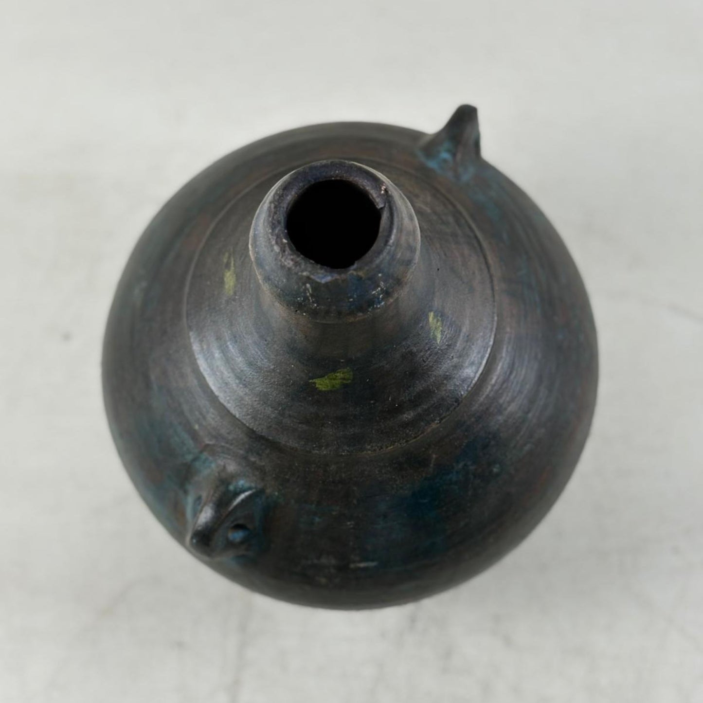 Vintage Clay Vessel Vase Pot with Handles