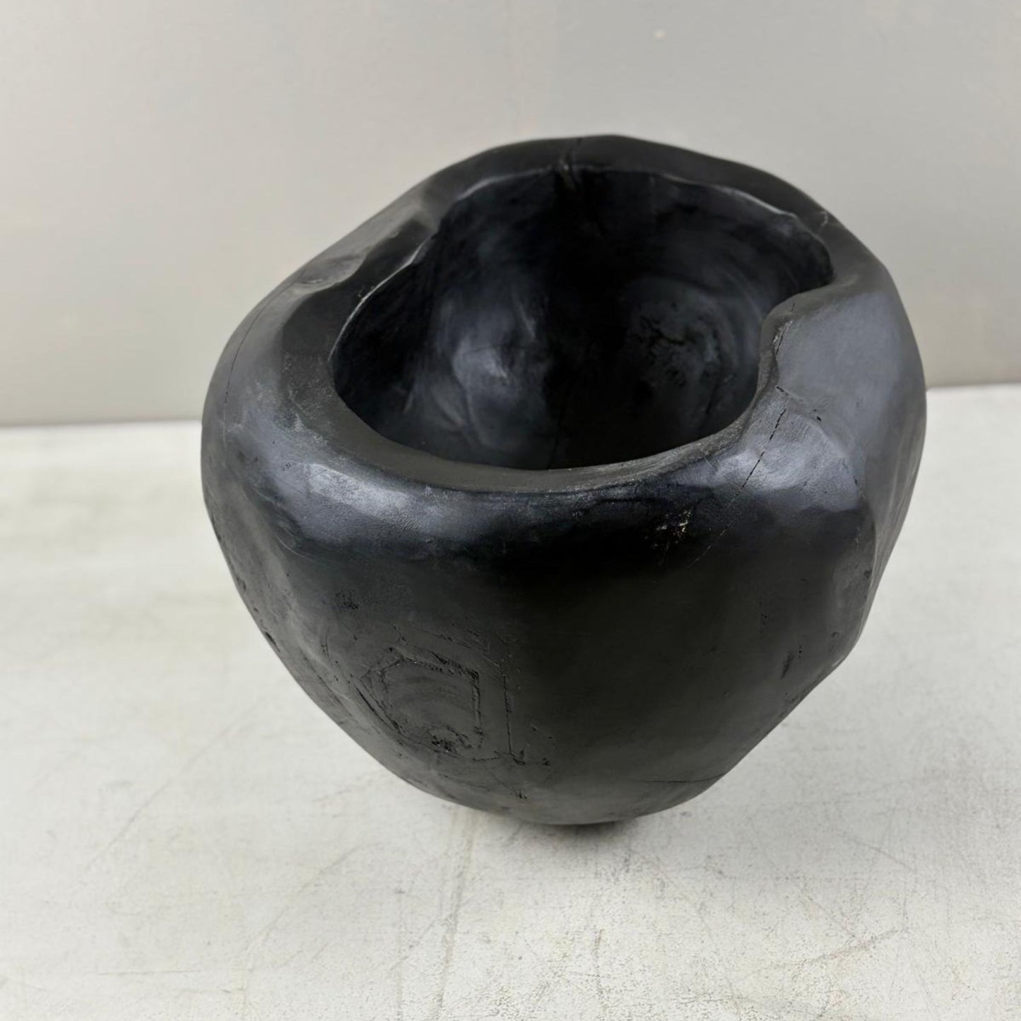 Artisan Handcarved Wooden Teak Bowl - Bali